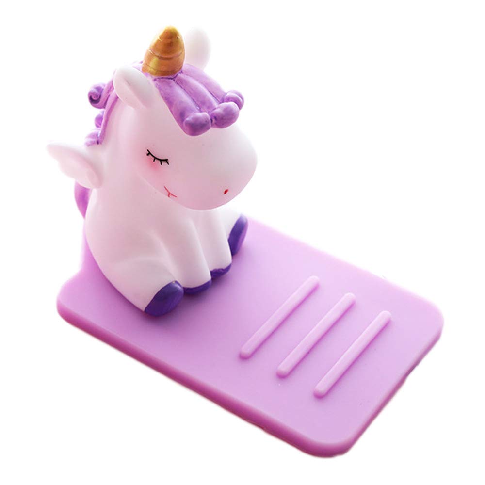 ZOSTLAND Adjustable Unicorn Pegasus Phone Stand - Cute Cartoon Desktop Holder for iPhone, Smartphone, iPad & Tablet - Multi-Function Desk Dock (Purple) | Perfect for Office, Bedroom & Gift Giving