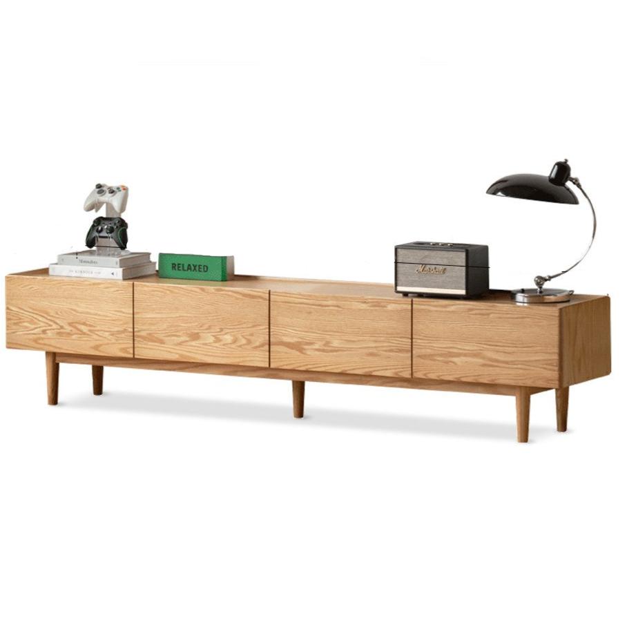 78.7x13.7x16.5 inch / 200x35x42 cm / Natural wood color / TV cabinet open door