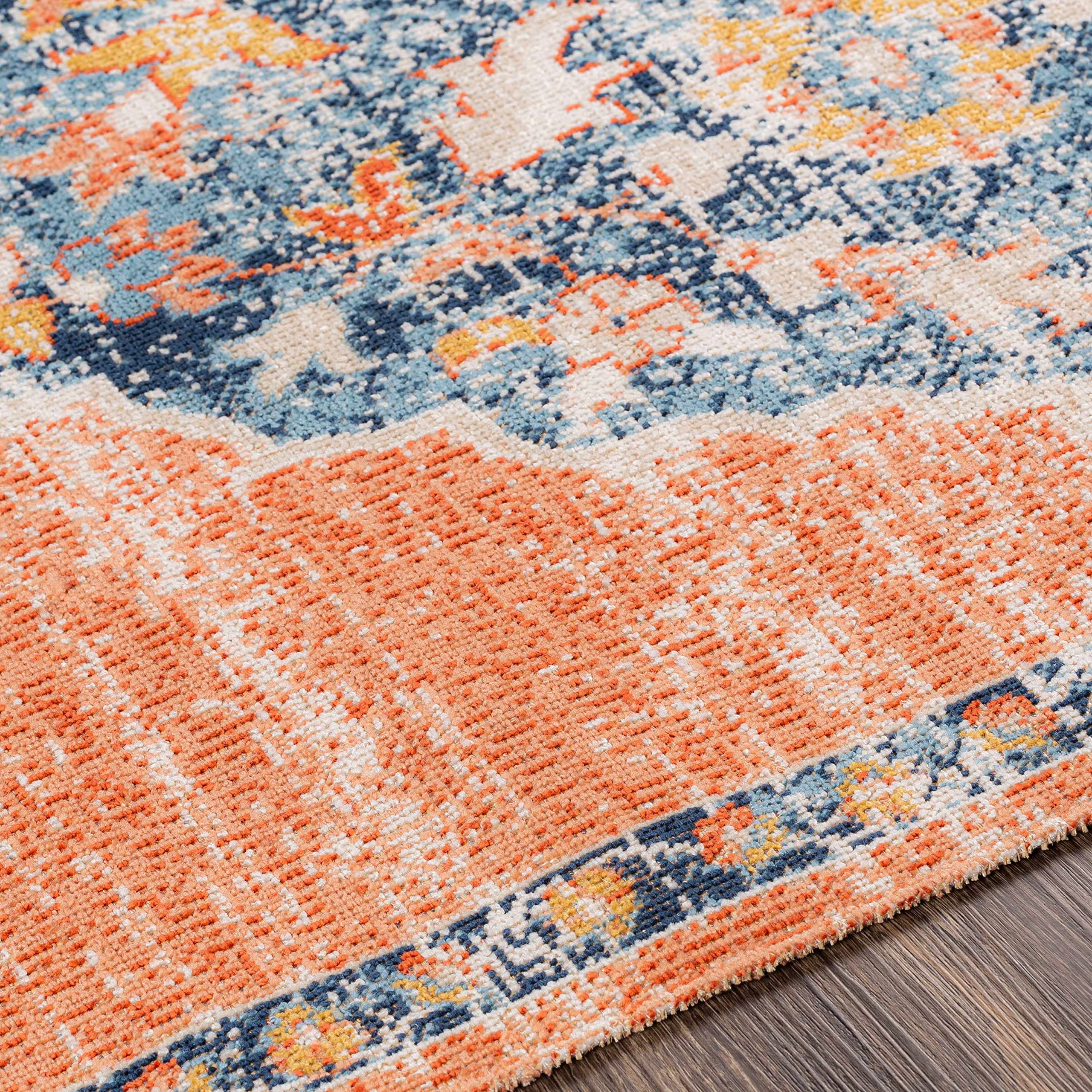 Hauteloom Cottesloe Indoor Outdoor Area Rug - Blue & Beige 5'3