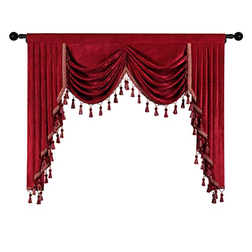Valance,burgundy Red