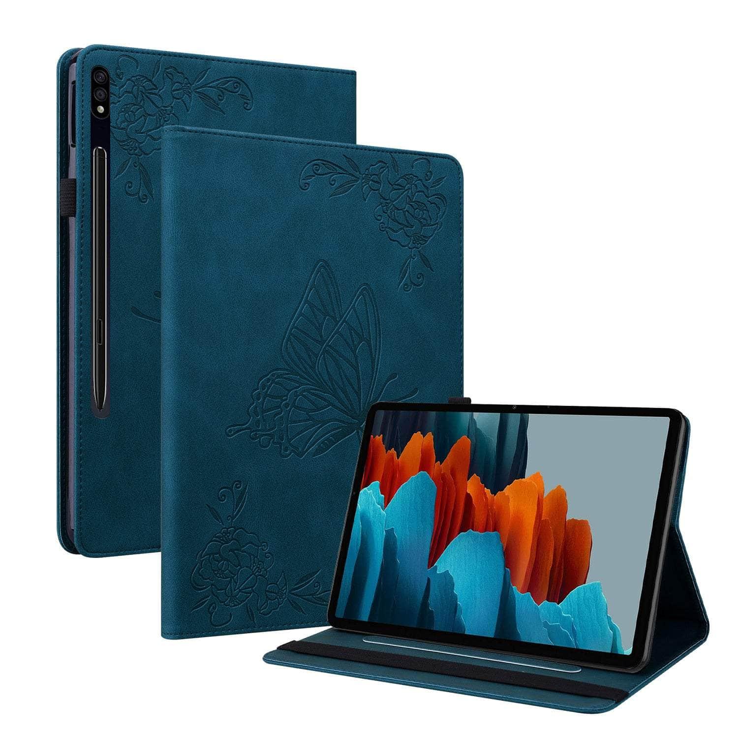 Samsung Galaxy Tab S9 (2023) Vegan Leather Butterfly Case - Slim Protective Cover for Tablet, Perfect for Work, Travel & Home Use