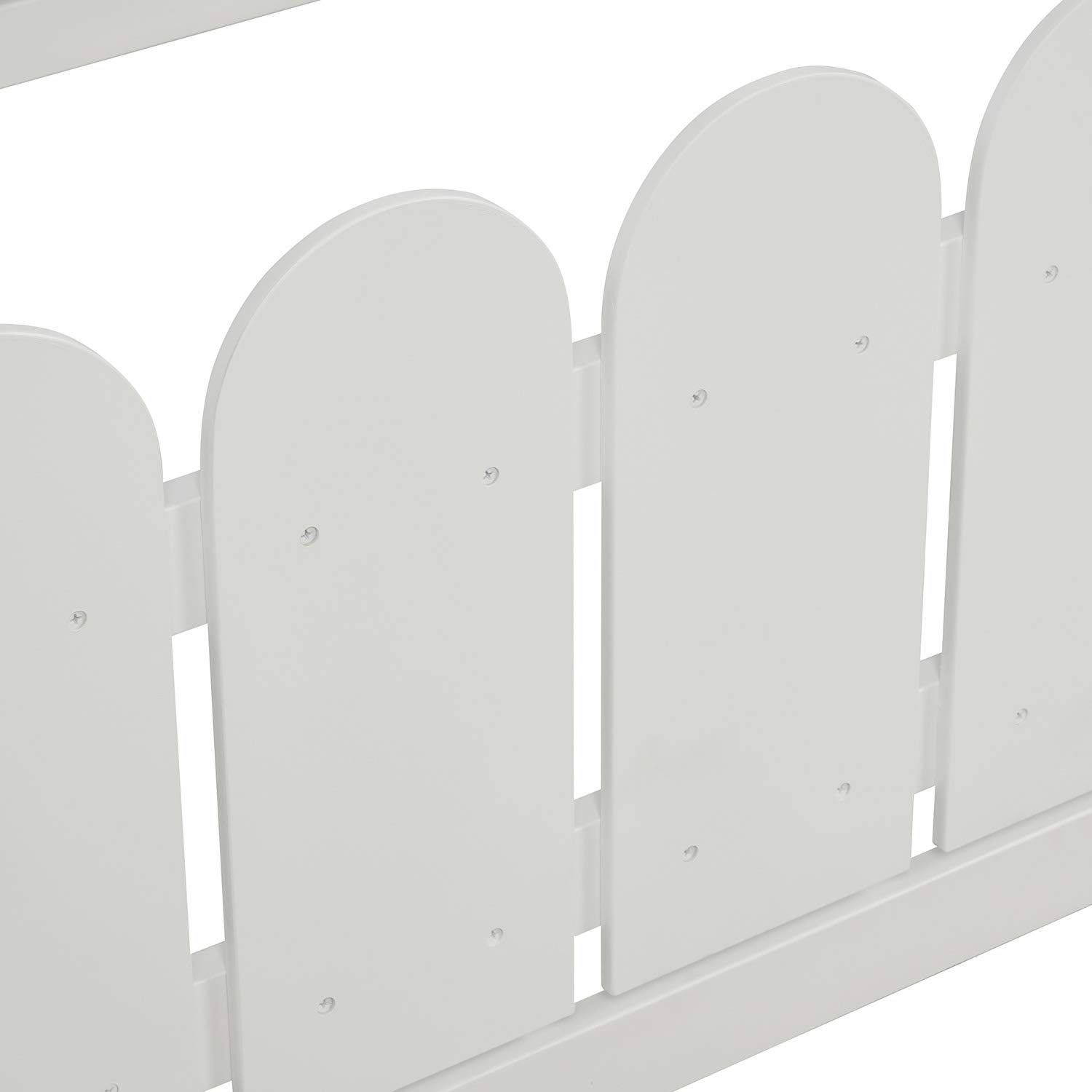 House-Shaped Kids Bed Frame - Twin Size Wooden Floor Bed with Safety Fence for Toddlers, Children & Teens | Perfect for Montessori Bedrooms, Nursery Rooms & Kids' Play Areas