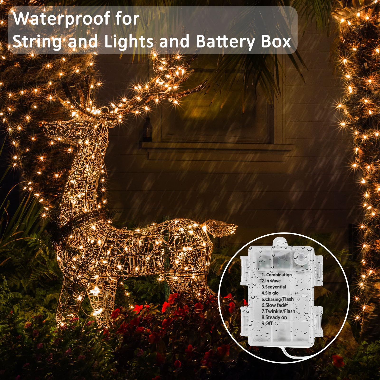 Beieverluck 10 Pack 33FT 100 LED Fairy Lights Battery Operated with Remote & Timer - Waterproof String Lights for Indoor Outdoor Decor - Perfect for Bedroom, Wedding, Christmas, Garden & Party Decorations (Warm White)