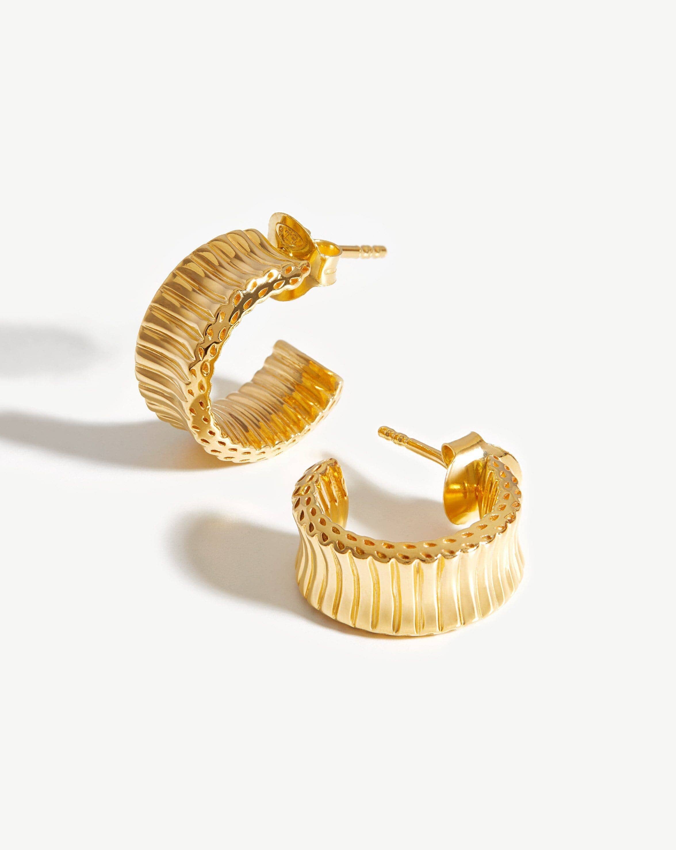 Chunky Hoop Earrings for Women - Small Frill Hoop Earrings Fashion Jewelry | Perfect for Parties, Date Nights & Everyday Wear