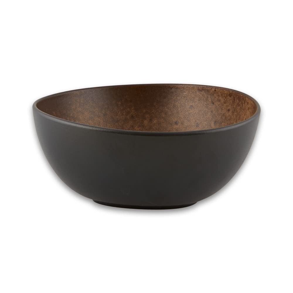 10.5-Inch Stoneware Salad Bowl - Handcrafted Casa Alegre Amazonia Serving Dish for Entertaining | Perfect for Salads, Pasta, Fruit & Family Dinners