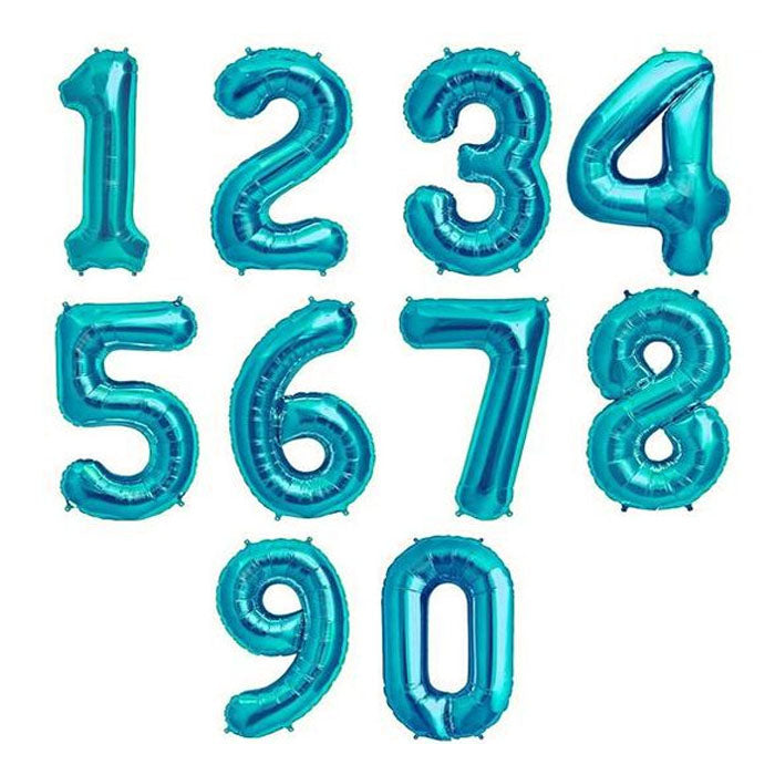 Teal Jumbo Number Foils - Large Decorative Numbers for Parties, Weddings & Events - Perfect for DIY Decor, Photo Props & Birthday Celebrations