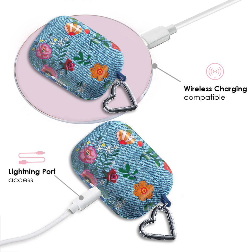 Stylish Floral AirPod Case - Cute & Protective Cover for Apple AirPods 1/2/3 & Pro - Perfect for Travel, Work & Everyday Use