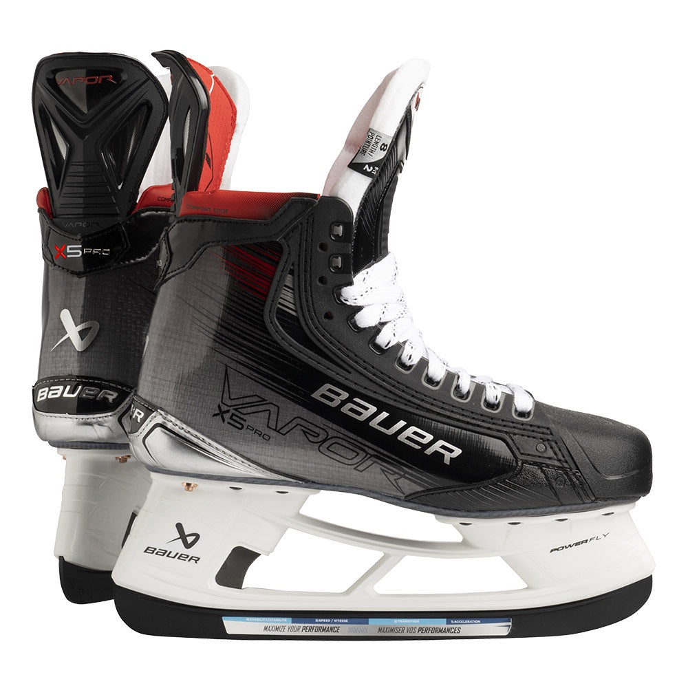 Bauer Vapor X5 Pro Intermediate Ice Hockey Skates - Lightweight & Durable for Competitive Play - Perfect for Youth & Adult Hockey Players on Ice Rinks