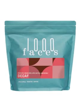 1000Faces Coffee Medium Roast Decaf Whole Bean Coffee - 5lb Bag for Home Brewing, Office & Gifts | Premium Arabica Decaffeinated Coffee Beans