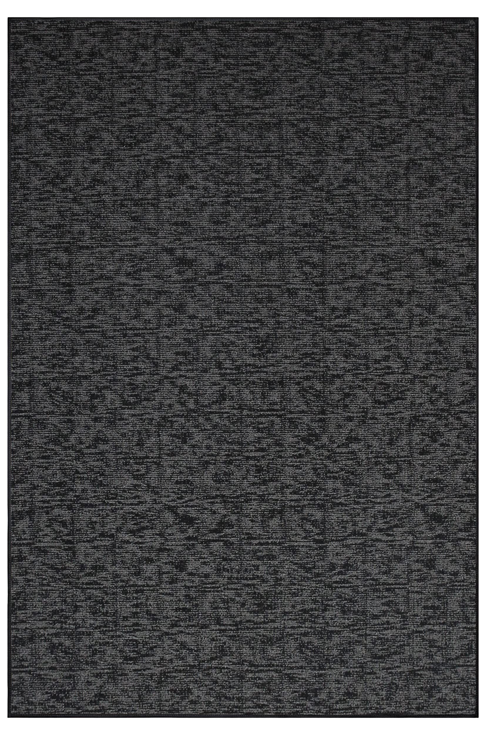 Custom Size Black Ambient Rugs 4' x 10' - Indoor/Outdoor Area Carpets for Living Room, Patio & Deck Decor