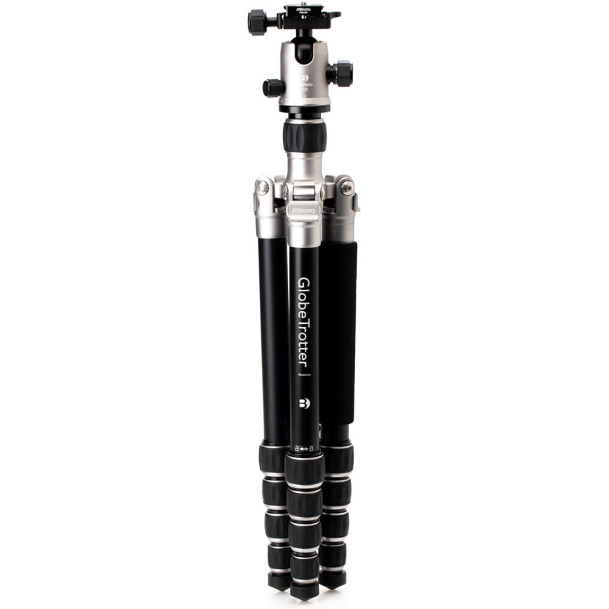 Benro MeFoto GlobeTrotter Aluminum Travel Tripod Kit (Titanium) - Lightweight Compact Camera Tripod for Travel Photography, Vlogging & Outdoor Adventures