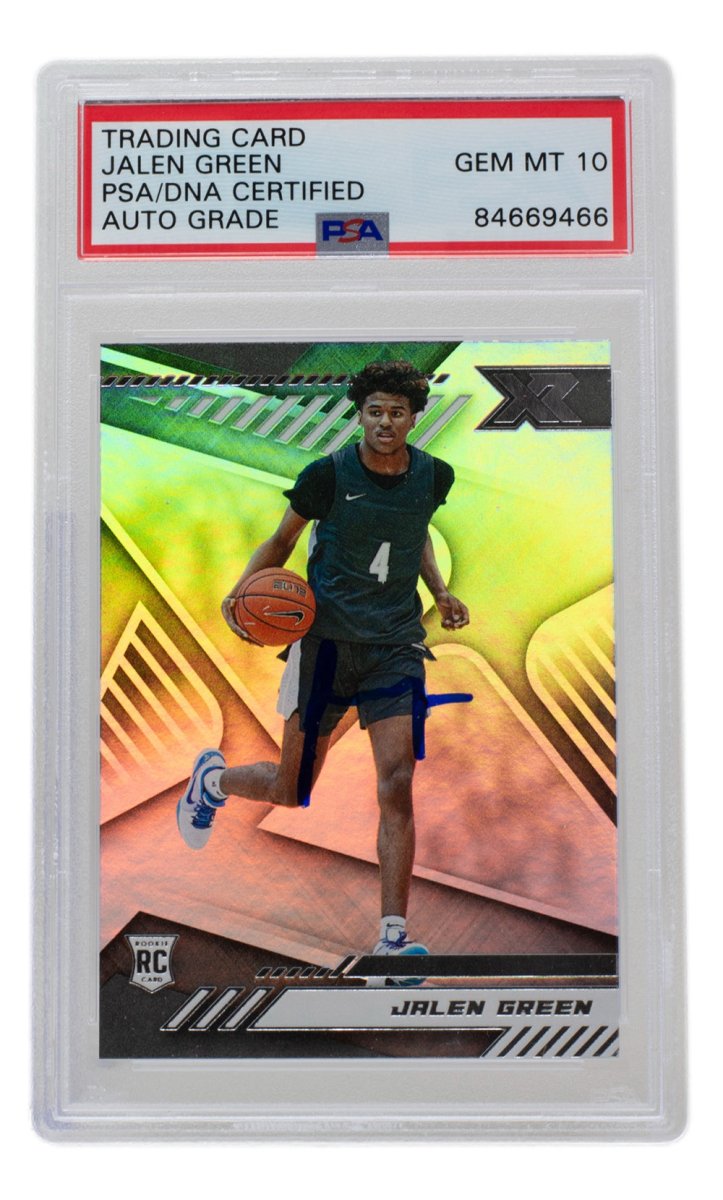 Jalen Green Autographed 2021 Panini Chronicles XR Rookie Card #164 PSA/DNA 10 - Houston Rockets Memorabilia for Sports Collectors & NBA Fans - Perfect for Framing, Display Cases or Investment Collection