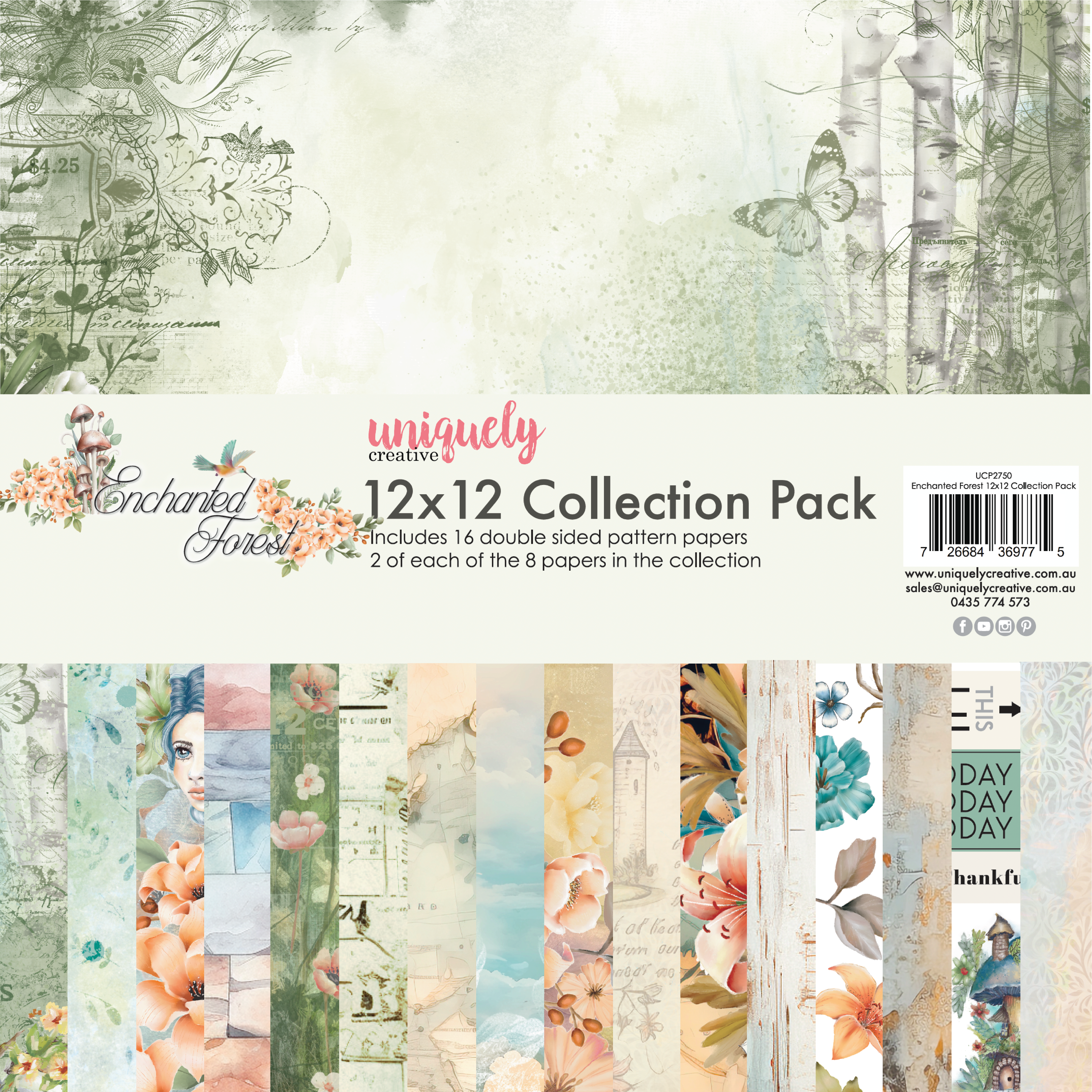 Enchanted Forest 12x12 Scrapbook Paper Pack - Premium Acid-Free Cardstock for Card Making, DIY Crafts, Scrapbooking, and Home Decor Projects