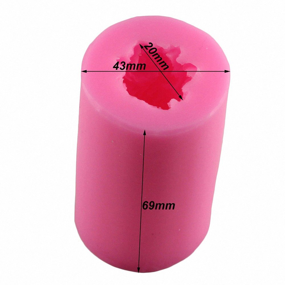 Premium Rose Candle Silicone Mold - Cylinder Flower Mold for DIY Handmade Soap, Bath Bombs, Lotion Bars, Candles, Wax Crafts & Polymer Clay - Perfect for Wedding Favors, Home Decor & Spa Gifts