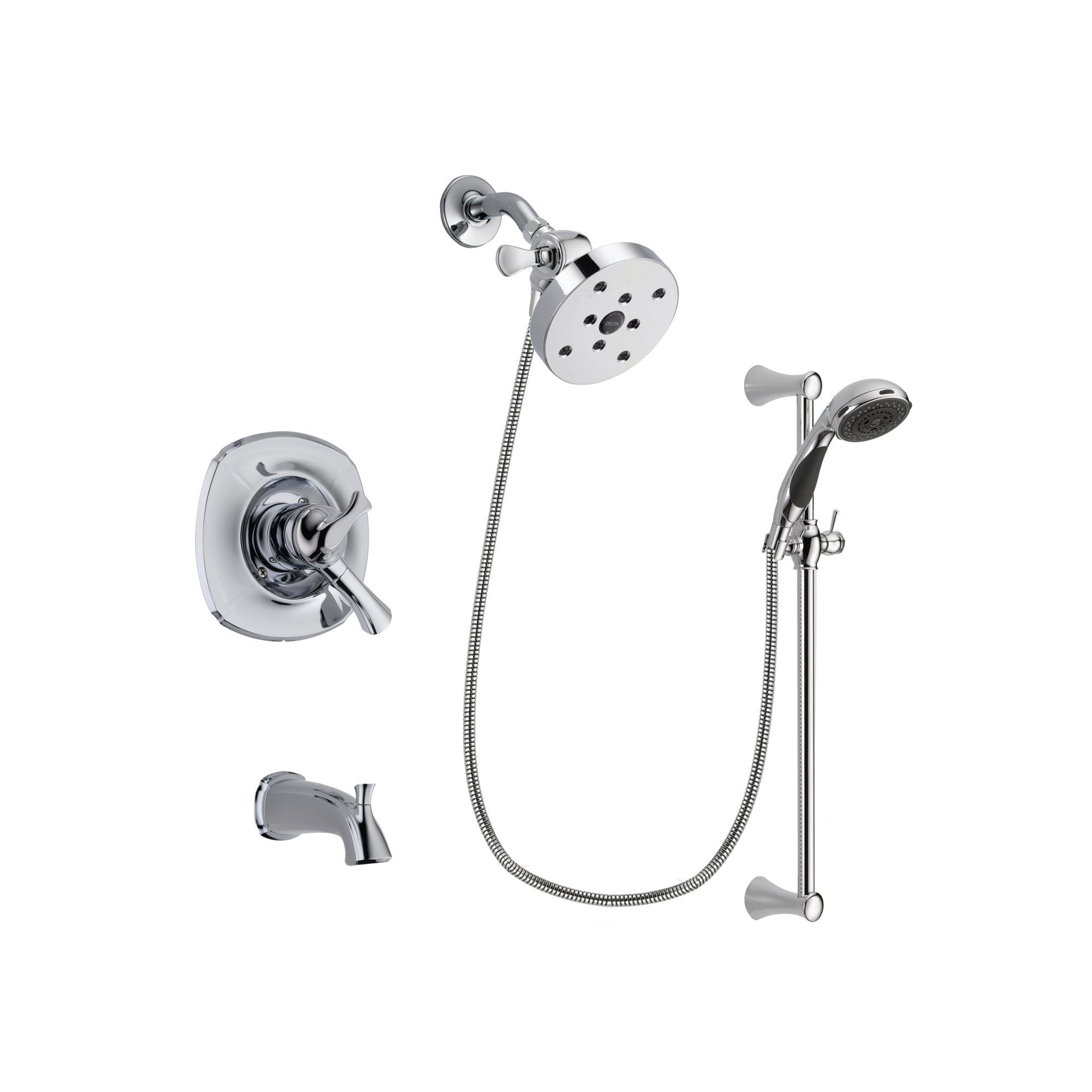 Delta Addison Chrome 3-Handle Tub and Shower Faucet System with Hand Shower DSP0827V - Perfect for Bathroom Renovation and Modern Home Upgrade