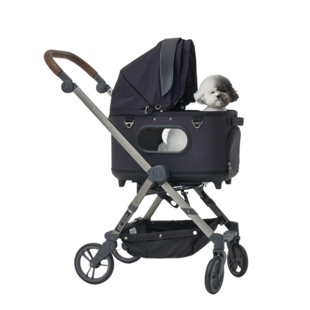 Grace Classic Standard Pet Stroller for Small Dogs & Cats - Lightweight Foldable Travel Carrier with Storage Basket - Perfect for Vet Visits, Shopping & Outdoor Adventures
