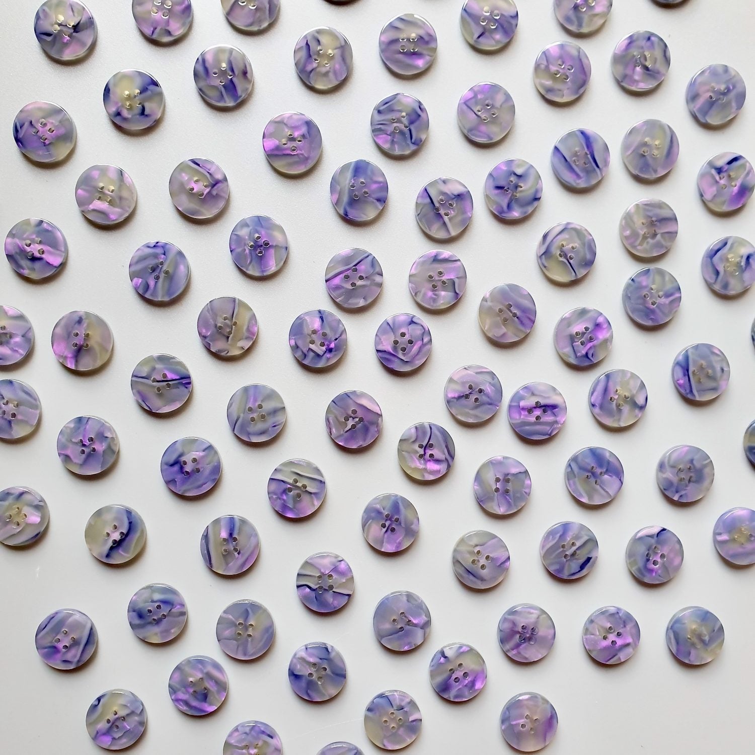 15mm Quartz Shirting Buttons - Pack of 15 for Dress Shirts, Blouses & DIY Sewing Projects
