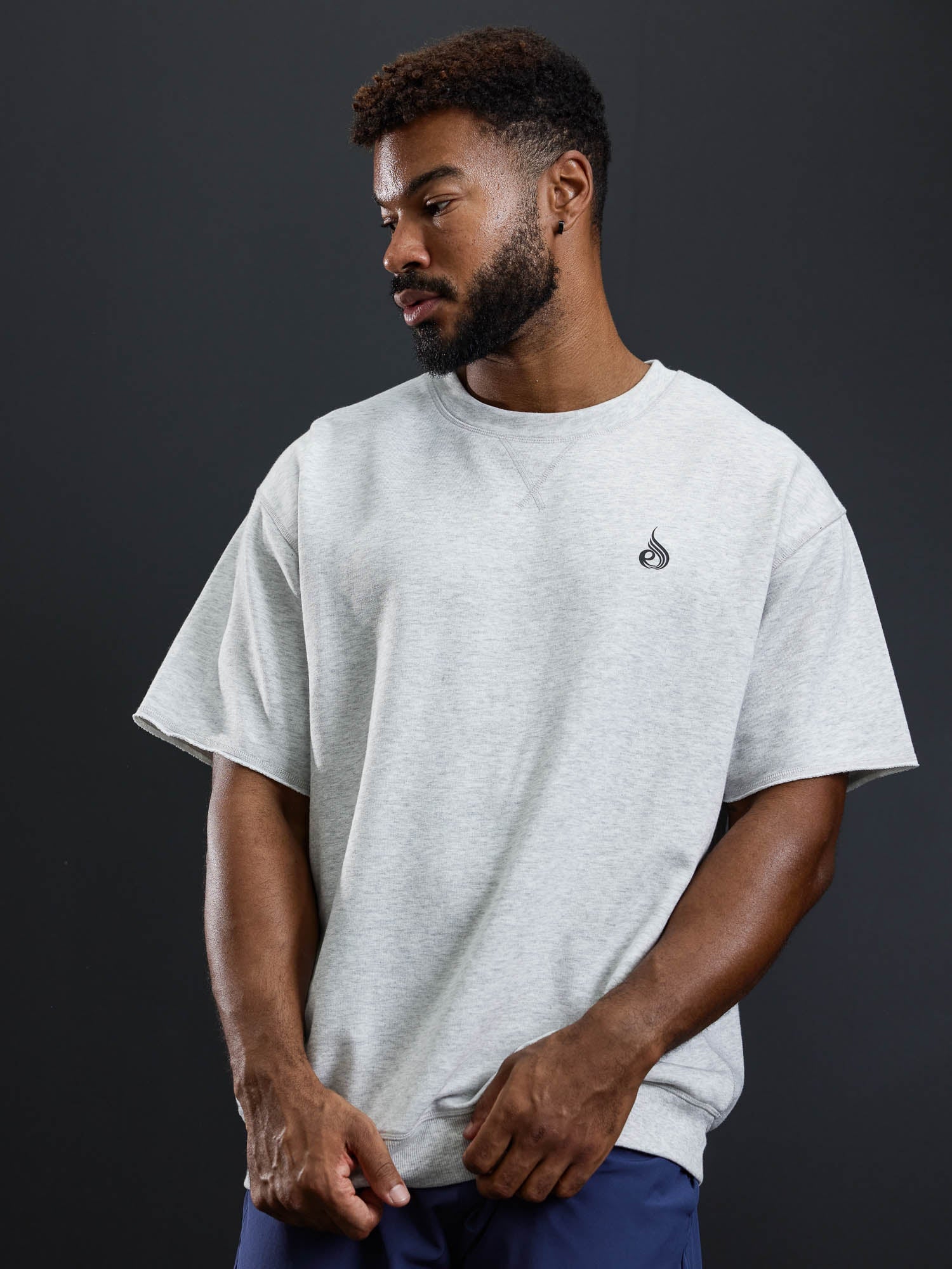 Emerge Fleece T-Shirt for Men & Women | Soft & Comfortable Snow Grey Marl Pullover | Perfect for Casual Wear, Outdoor Activities & Layering