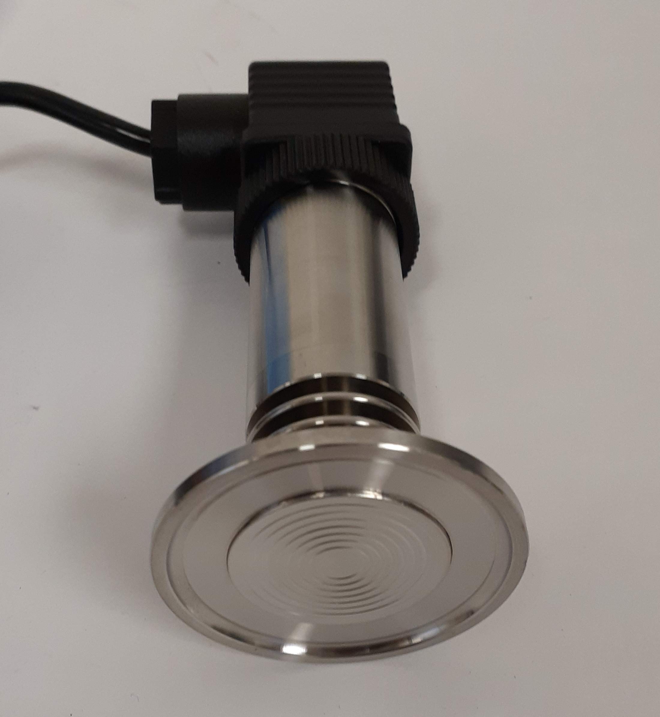 High Accuracy 0-100 PSI Pressure Transmitter with 316L Stainless Steel Case & 2 Inch TriClamp Connection | 24 VDC, 4-20mA Output | Ideal for Food Processing, Brewing & Pharmaceutical Industries