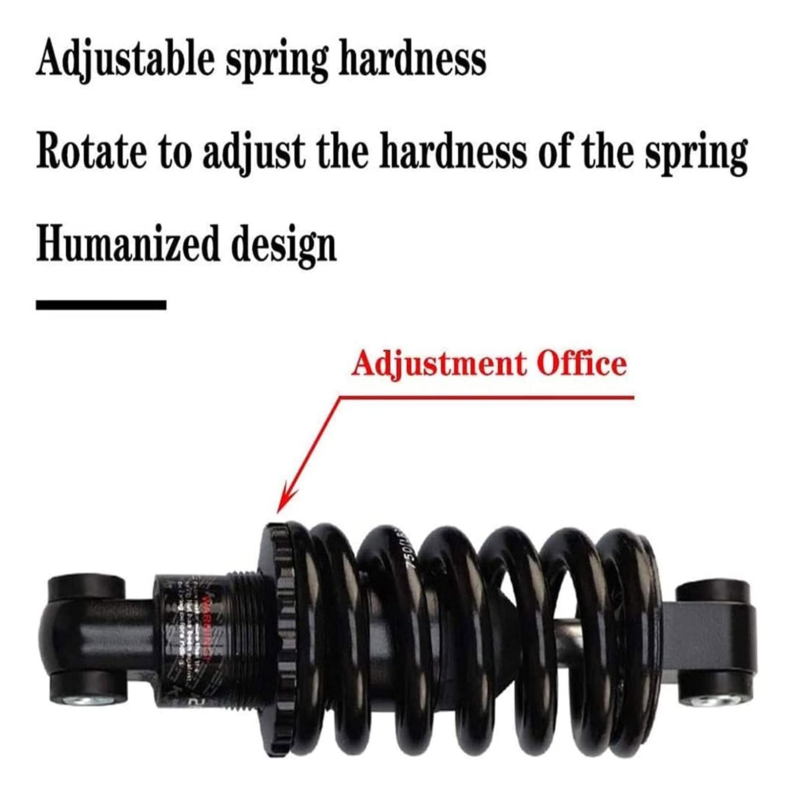 Premium 150mm Mountain Bike Rear Shock Absorber - Adjustable Air Spring Suspension for Downhill & Trail Bikes (750Lbs Capacity) | Durable MTB Suspension for Rough Terrains & Off-Road Adventures