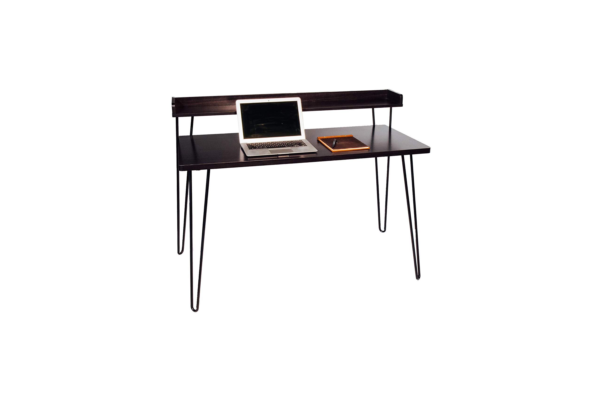 OneSpace Avalon Simple Computer Desk - Espresso Finish, Compact Home Office Desk for Small Spaces, Perfect for Remote Work & Study