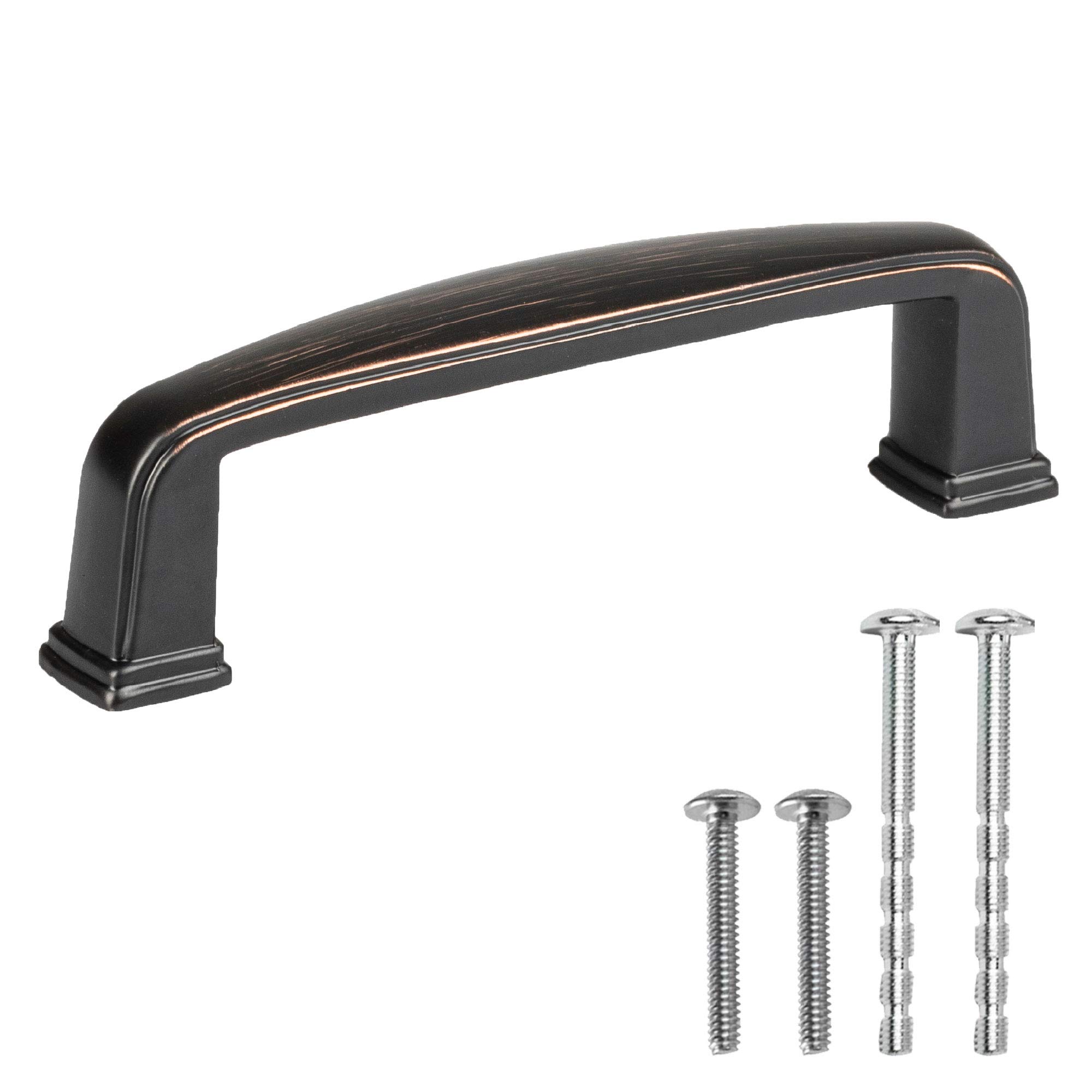 Ilyapa 10 Pack 3 Inch Oil Rubbed Bronze Cabinet Pulls - Modern Kitchen Drawer Handles, Cabinet Hardware with 3