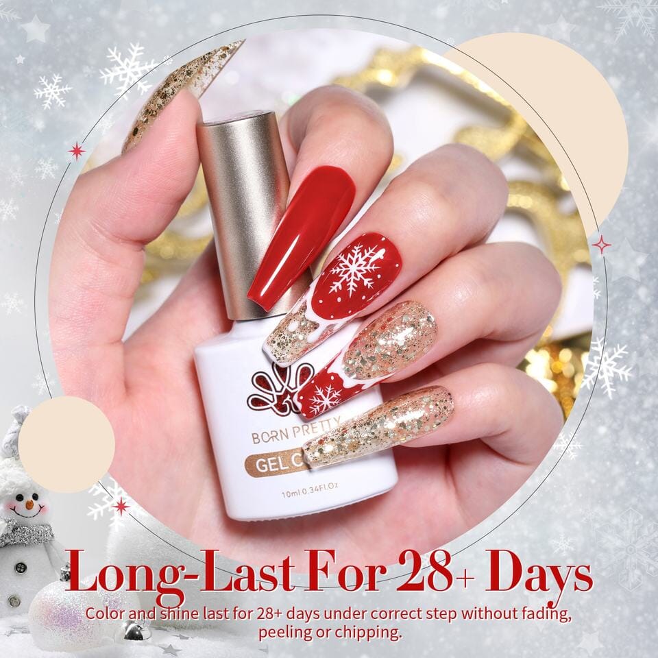Snow Queen Gel Nail Polish Set - 6 Colors for Long-Lasting Manicures & Pedicures | Perfect for Home Nail Art, Salon Use & Gift Giving