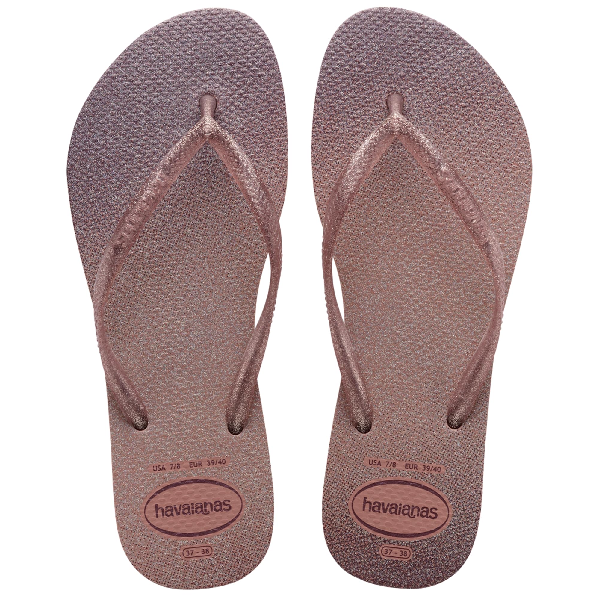 Havaianas Girls Slim Gloss Flip Flops - Comfortable Toddler/Little Kid/Big Kid Sandals for Beach, Pool & Summer Play