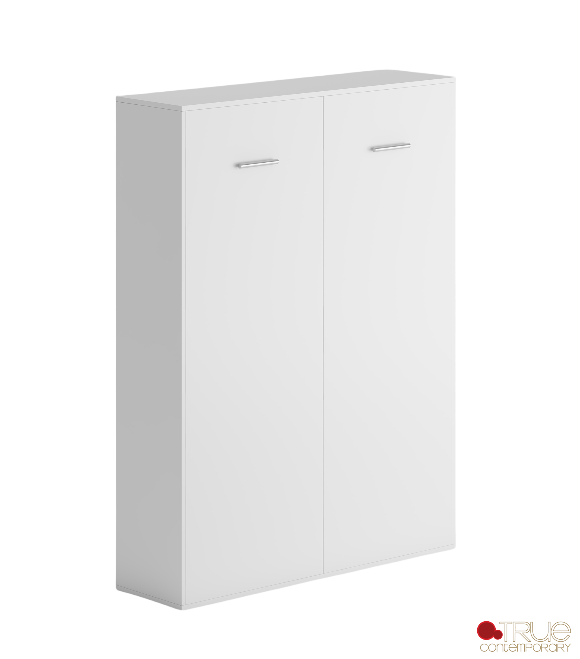 Wallie White Vertical Murphy Wall Pull Down Bed - Space Saving Foldable Bed for Small Rooms, Apartments & Guest Rooms - Available in Twin, Full & Queen Sizes - Perfect for Studio Apartments, Home Offices & Vacation Homes