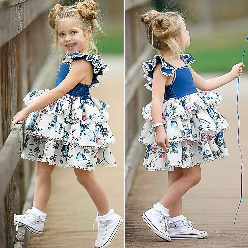Princess Lace Red Plaid Tiered Skirt Dress for Girls - Elegant Summer Birthday & Wedding Party Outfit | Perfect for Special Occasions, Photo Shoots & Formal Events