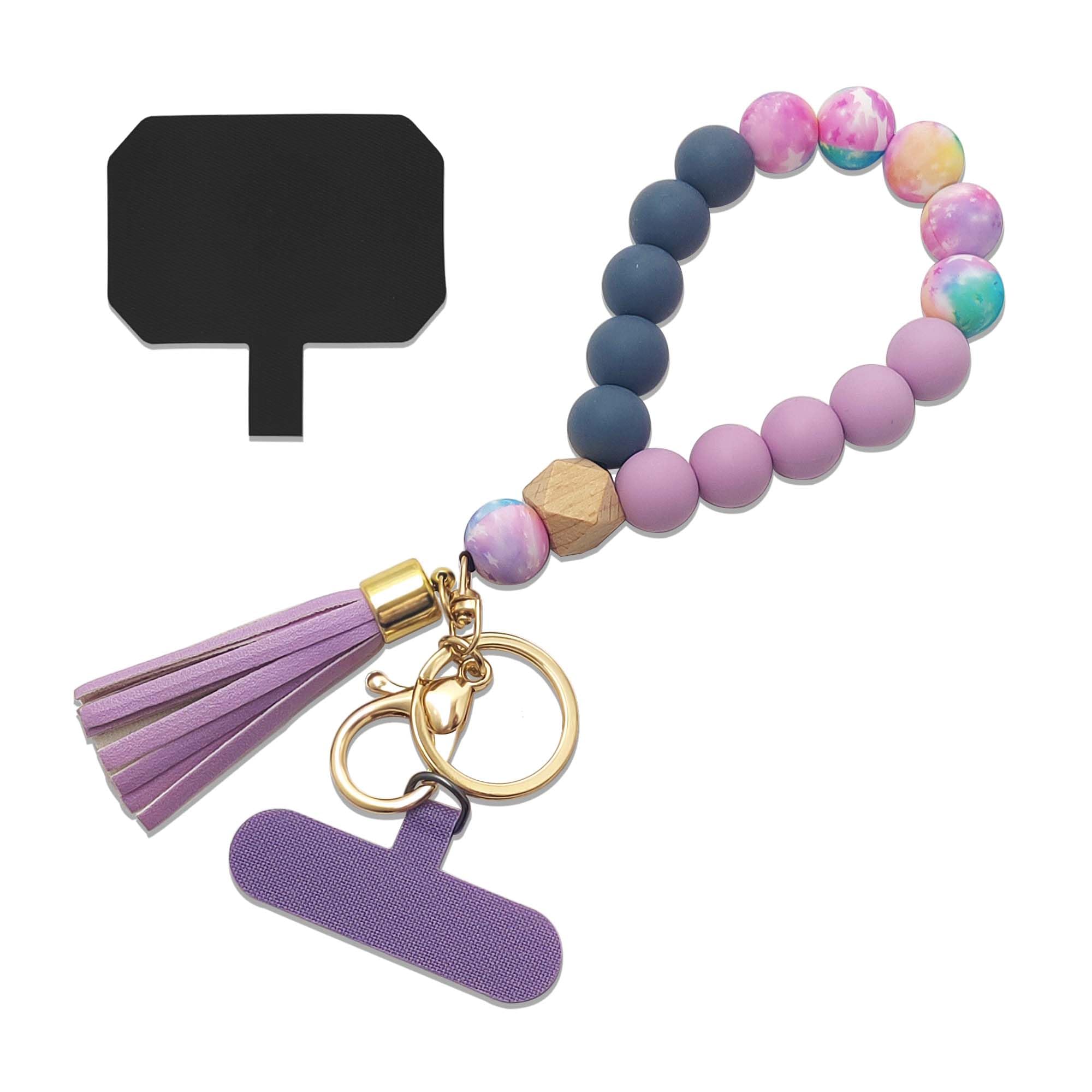 Cute Silicone Beaded Phone Lanyard Wrist Strap - for Phone Security & Convenience