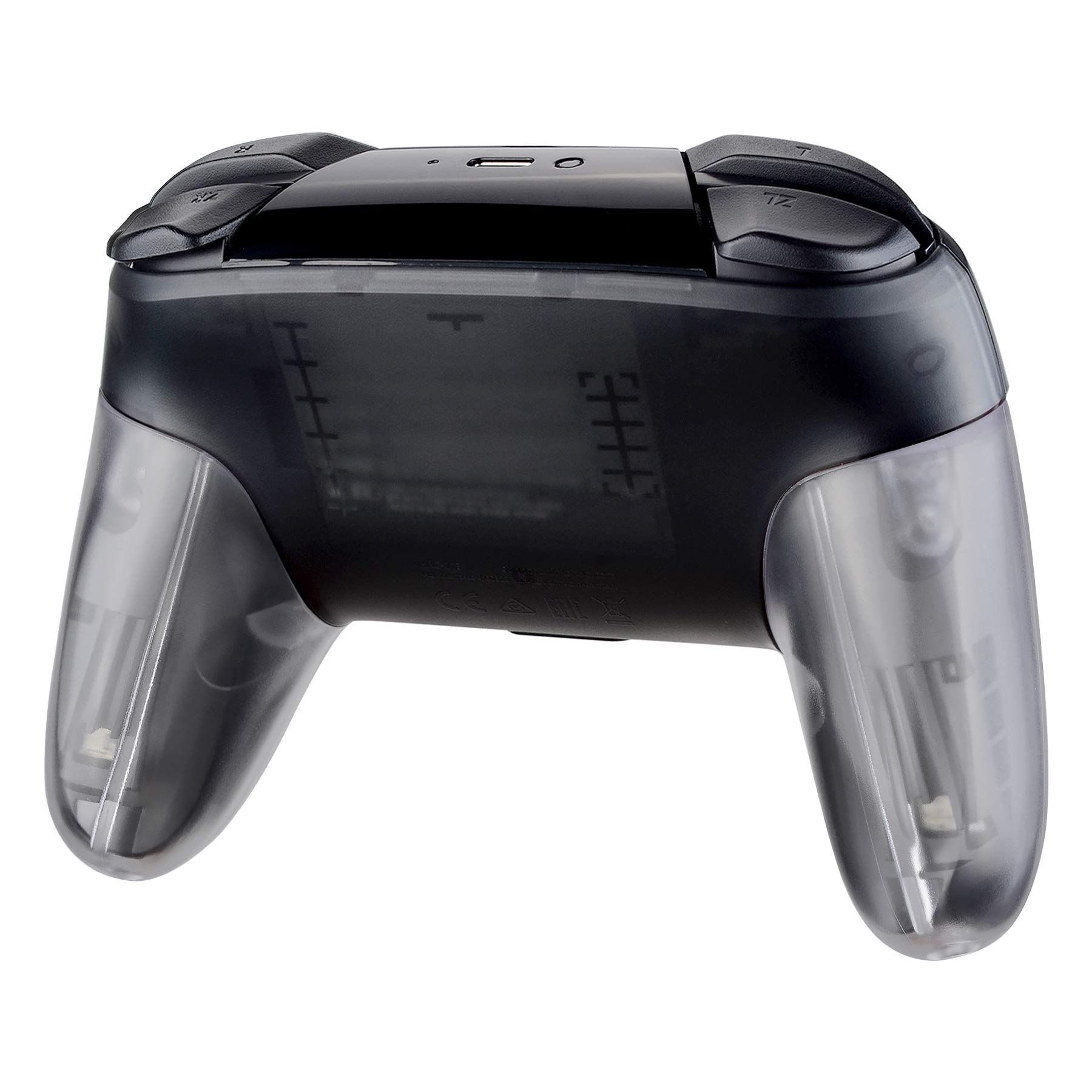eXtremeRate Transparent DIY Replacement Shell Case Cover Grip for Nintendo Switch Pro Controller - Customize Your Gaming Experience (Controller Not Included) - Perfect for Modding, Repair, and Personalization