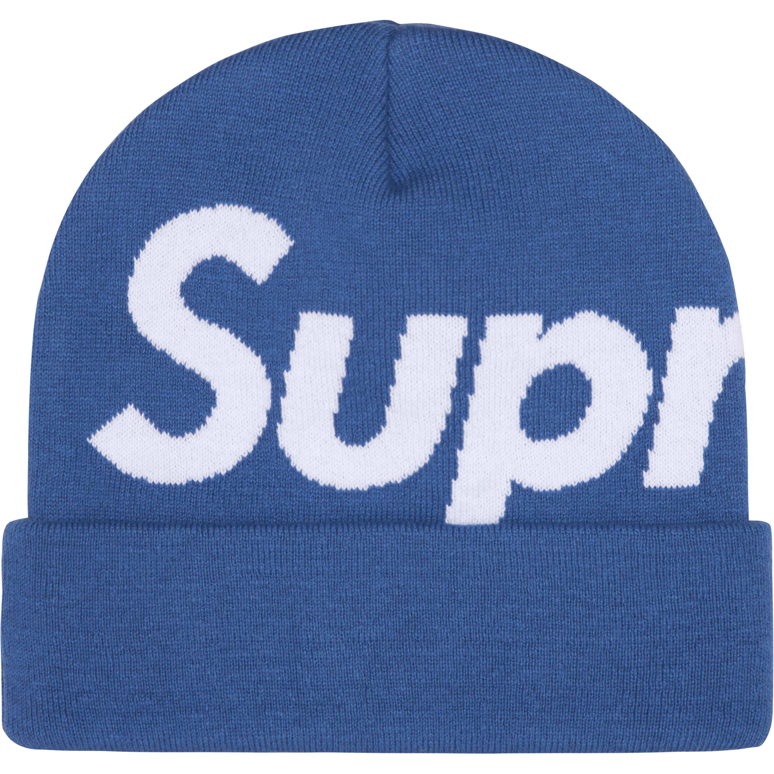 Supreme Big Logo Beanie - Slate Grey Winter Knit Hat for Men & Women - Perfect for Cold Weather, Skiing, and Streetwear Fashion