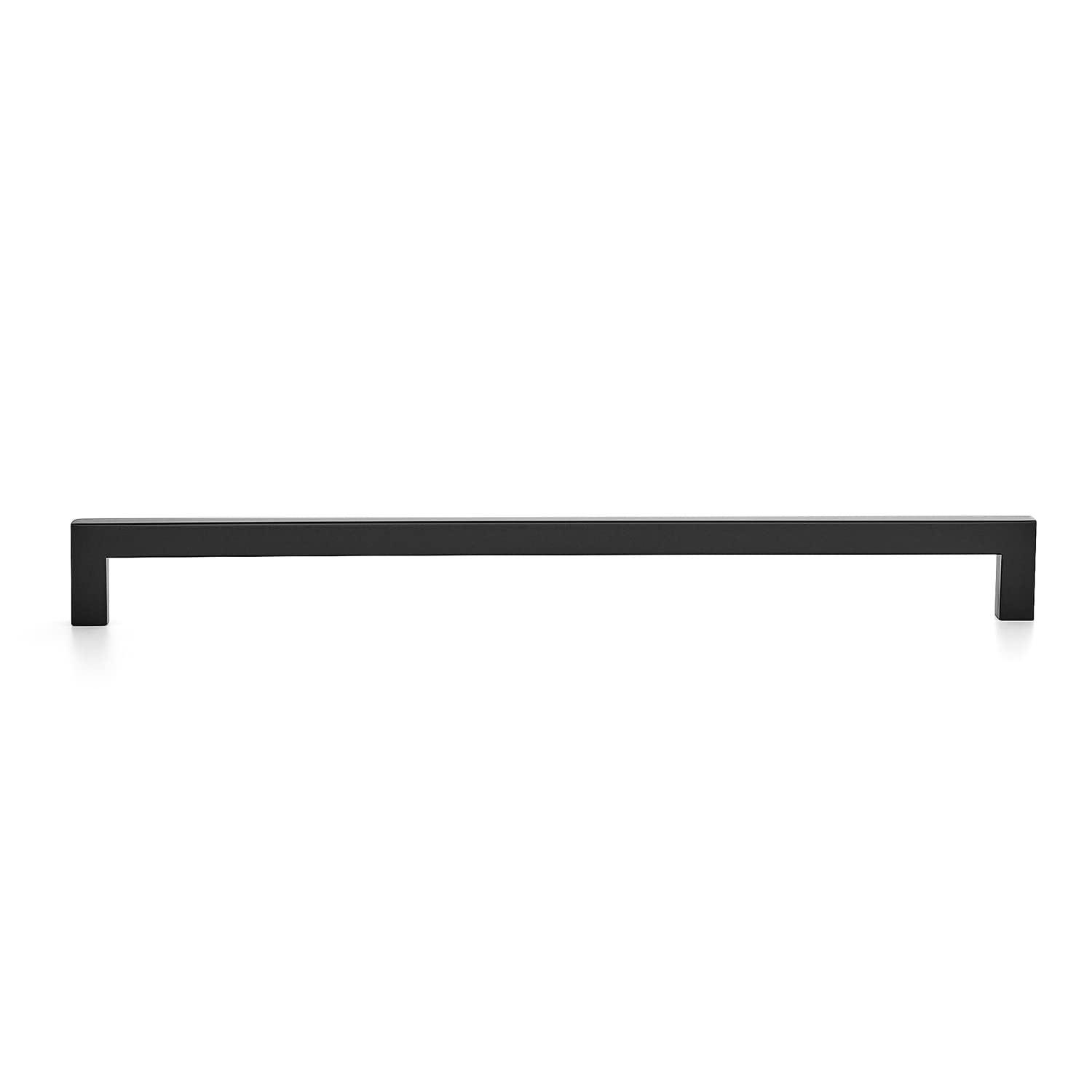 Ravinte 5 Pack 12-3/5 Inch Matte Black Square Cabinet Handles - Kitchen Cabinet Pulls & Drawer Handles for Modern Home, Office & RV Cabinets - Durable Cabinet Hardware for Easy Installation & Stylish Upgrade