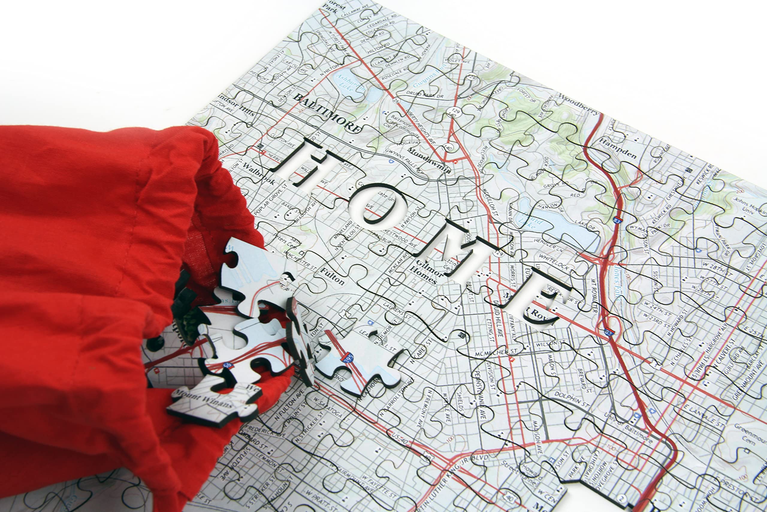 Personalized Wooden Map Jigsaw Puzzle - 300 Piece Custom Home Puzzle for Puzzle Lovers | Unique Housewarming Gift for New Homeowners | Perfect for First Homes, Anniversaries & Family Game Nights