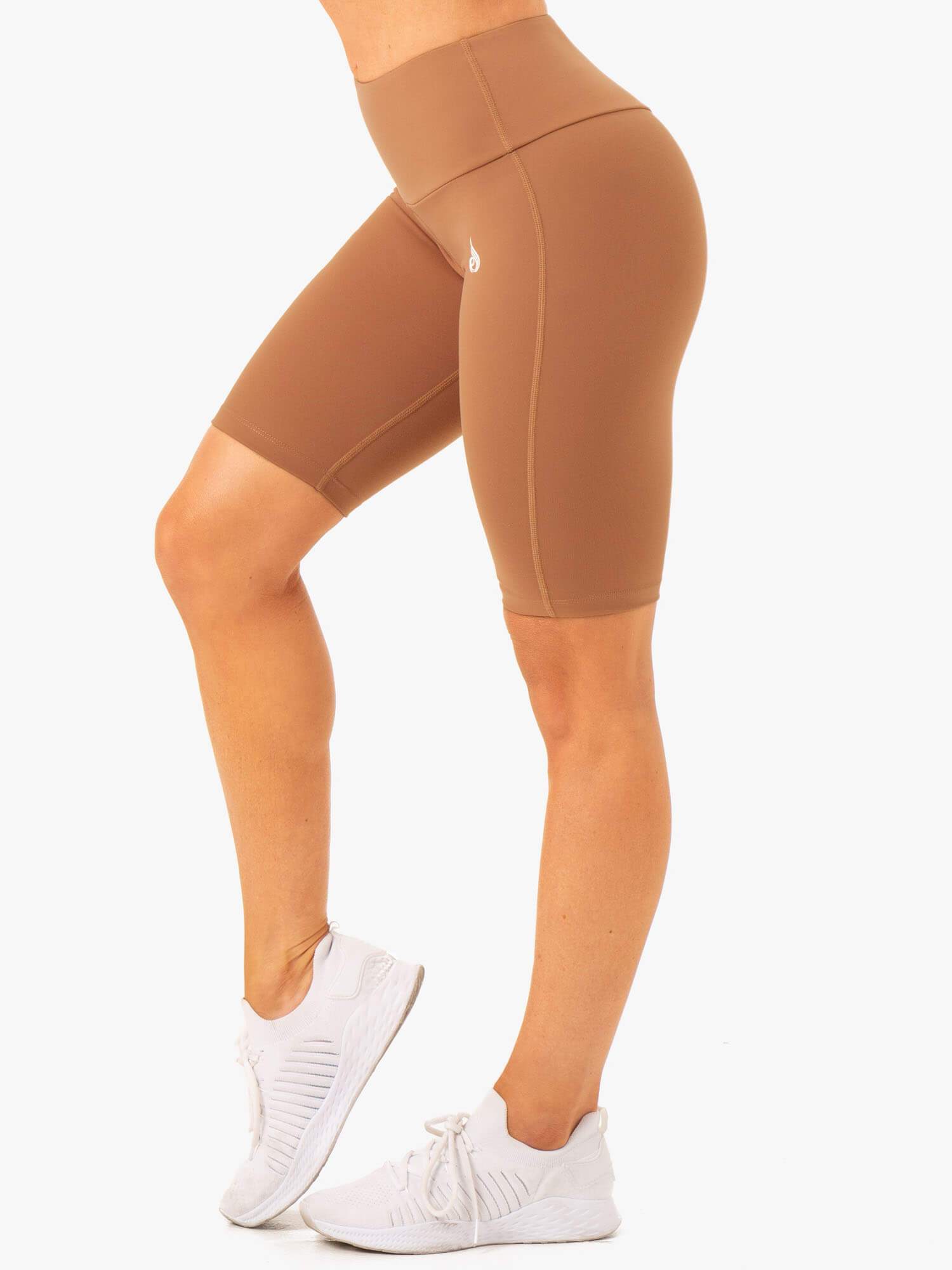 Action Bike Shorts for Women - High Waist Mocha Cycling Shorts with Pockets | Perfect for Cycling, Running, Yoga & Gym Workouts
