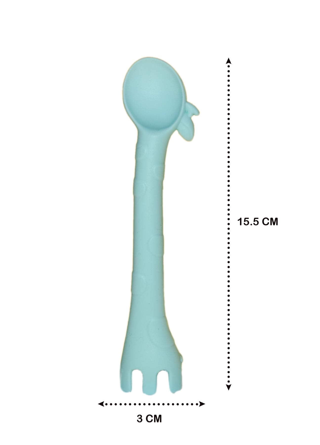 Kritiu Fruits Teether & Spoons Combo Set - BPA-Free Silicone Baby Feeding Utensils for Infants 6+ Months | Soft, Safe & Non-Toxic | Yellow Banana & Sky Blue Colors | Perfect for Baby-Led Weaning, Teething Relief & First Foods