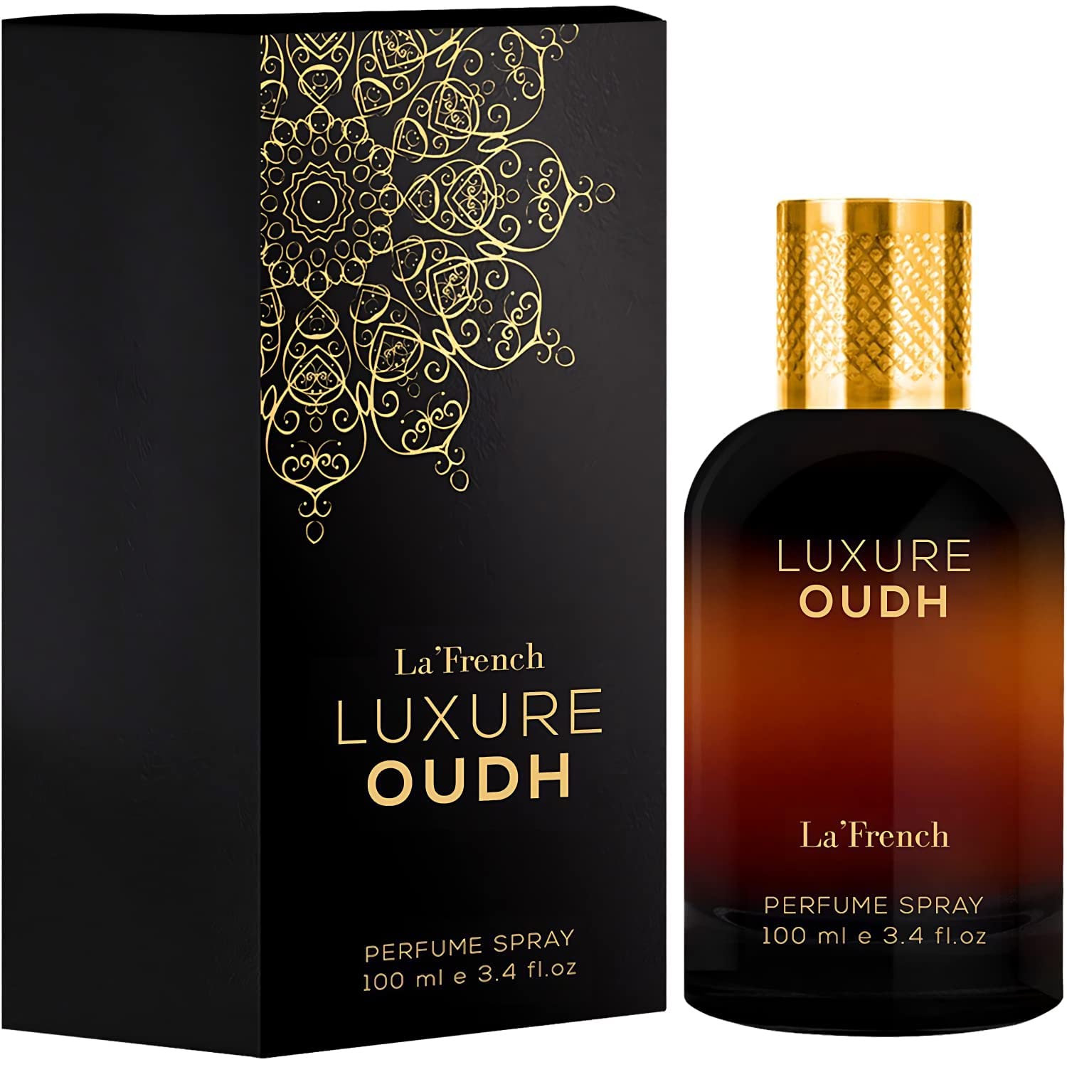 Premium Luxury Oud Perfume for Men - 100ml | Long-Lasting Fragrance with Oud, Rose & Agarwood | Elegant Scent for Date Night, Office & Special Occasions | Perfect Gift Set for Him