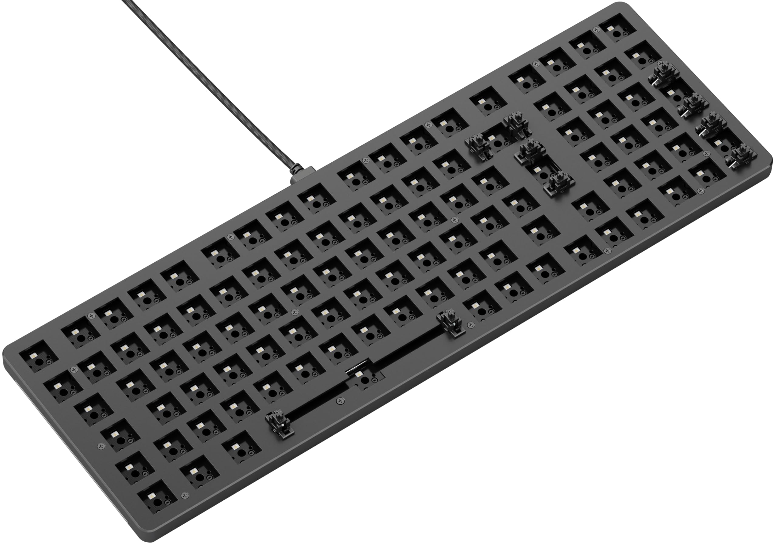 Glorious GMMK 2 96% Full Size Barebones Mechanical Gaming Keyboard - Aluminum Frame, Hot-Swappable, RGB Backlit, Customizable, ISO Layout - Black - Perfect for Esports, Streaming & Office Work