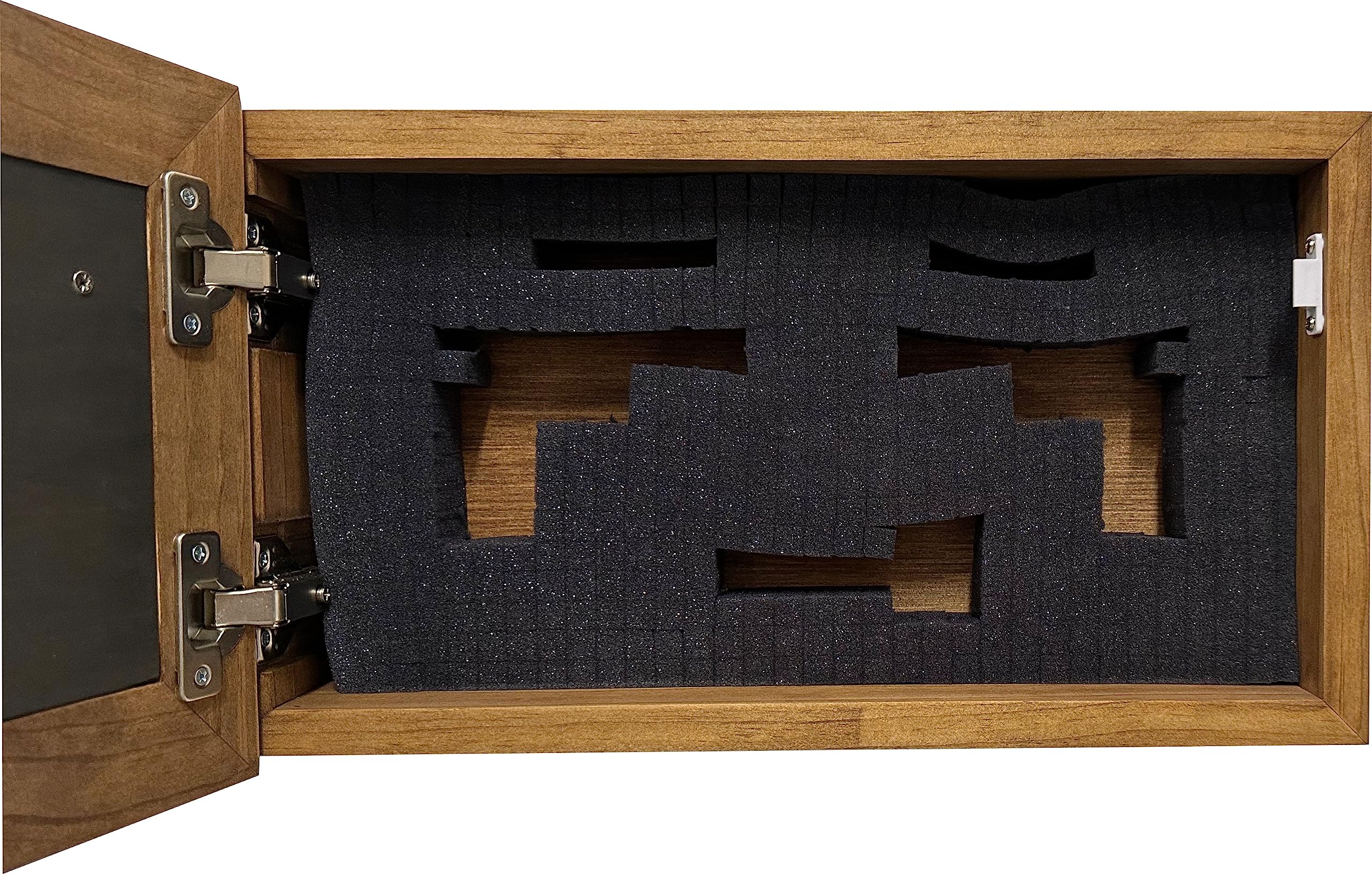 Hidden Gun Storage Cabinet with Heron in Cattails - Wall Mounted Concealed Gun Safe for Secure Firearm Storage by Bellewood Designs | Perfect for Home, Office & Cabin Security