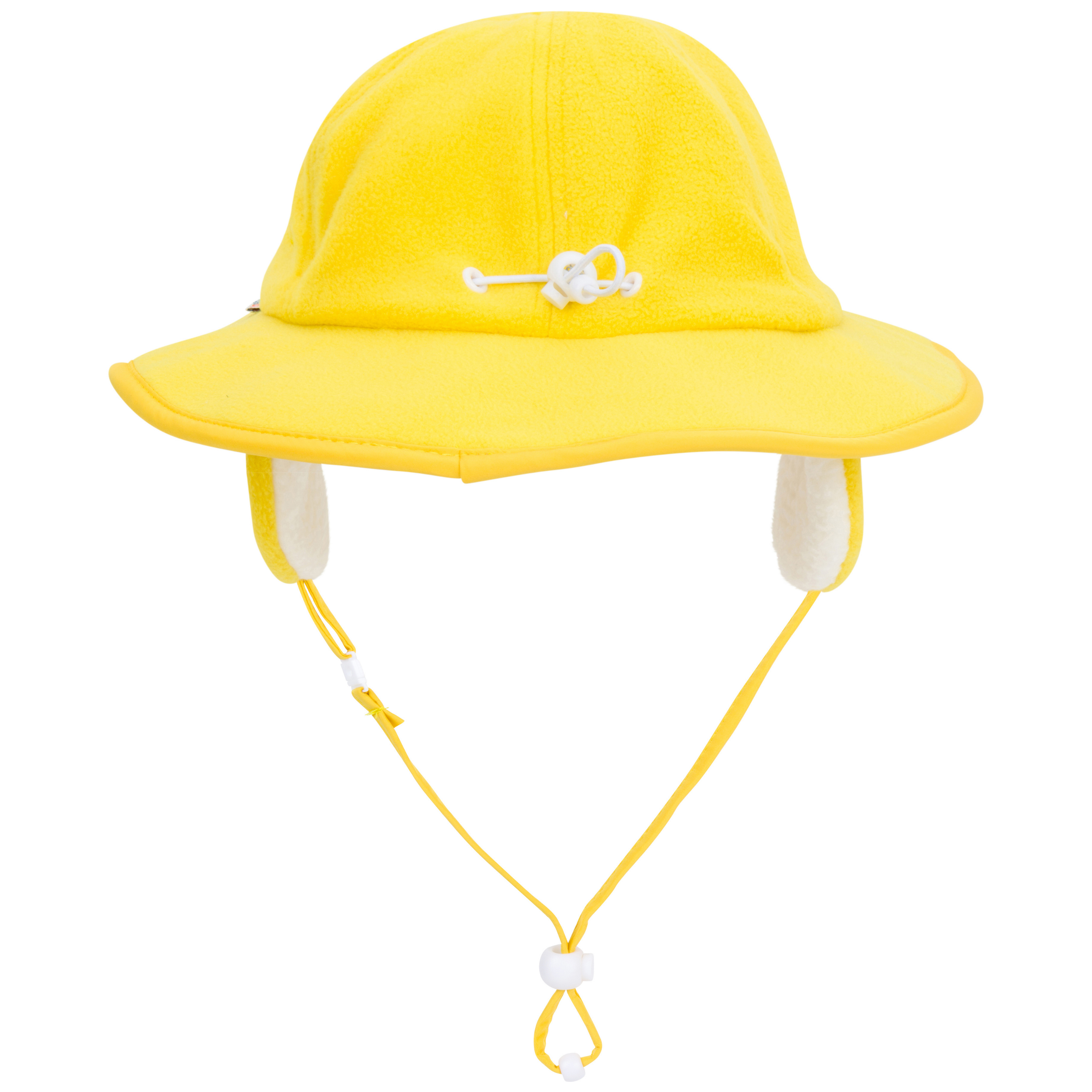 Kids Tundra Ear Flap Fleece Winter Wide Brim Sun Hat - Radiant Yellow | Warm & UV Protection for Outdoor Winter & Summer Activities