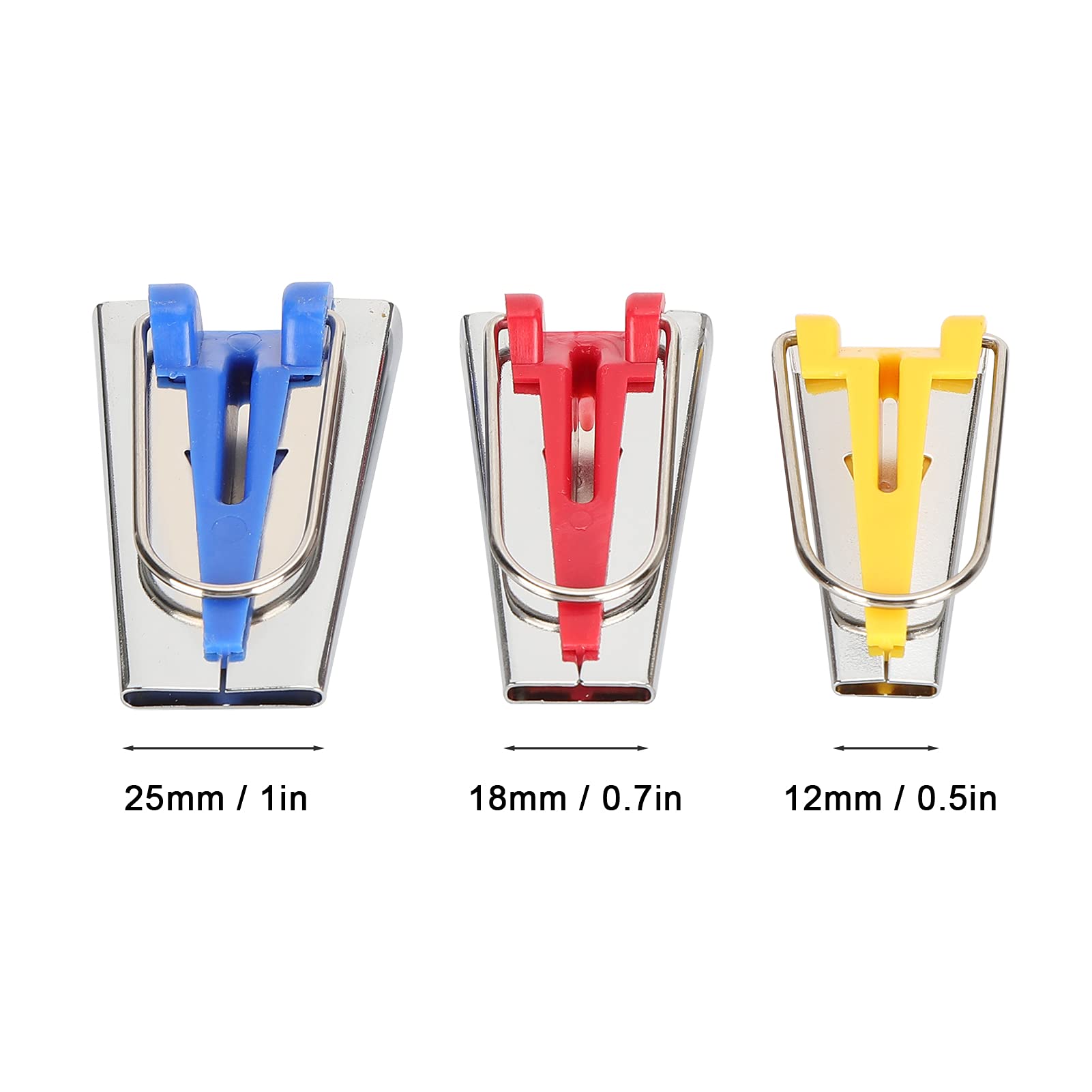 3Pcs Bias Tape Maker Kit - Fabric Tape Maker Tools with Wooden Awl, Bead Needles & Clip Presser Foot Threader for Sewing, Quilting & Patchwork | Perfect for DIY Crafts, Garment Making & Home Decor Projects