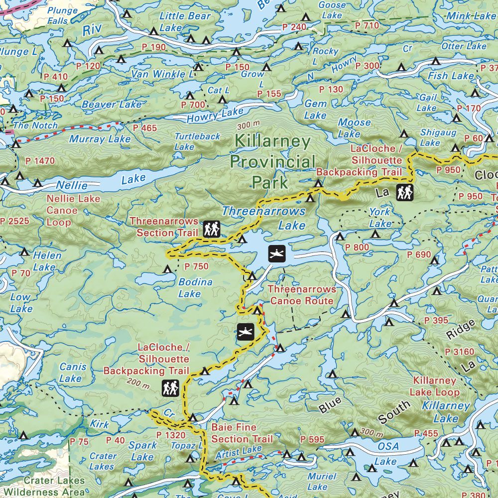 Backroad Mapbooks Killarney Waterproof Hiking & Camping Map - Perfect for Outdoor Adventures in Ontario's Wilderness