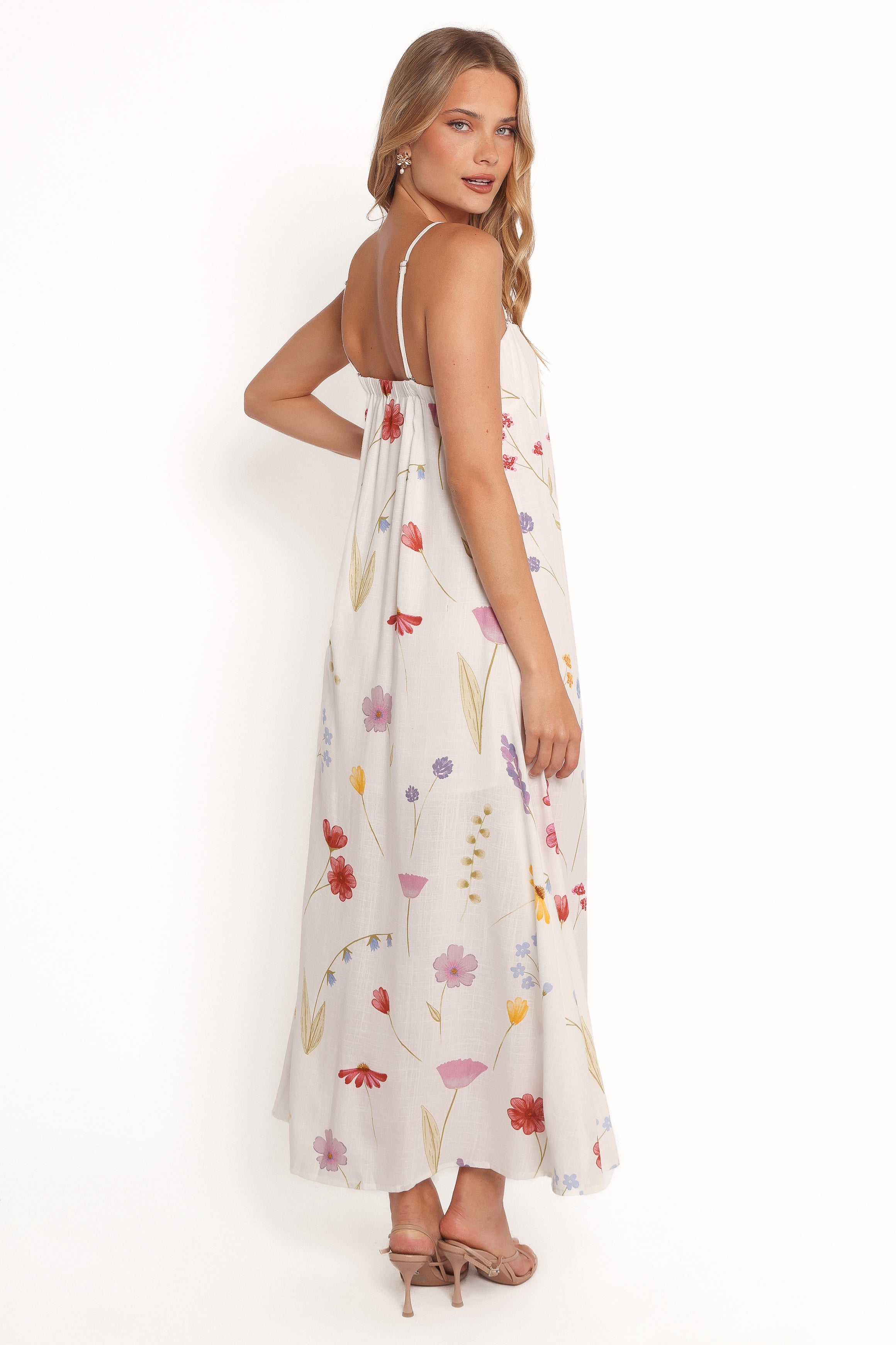 Jasinta Maxi Dress - Ditsy Floral Print Long Summer Dress for Women | Beach Vacation, Wedding Guest, Party Outfit