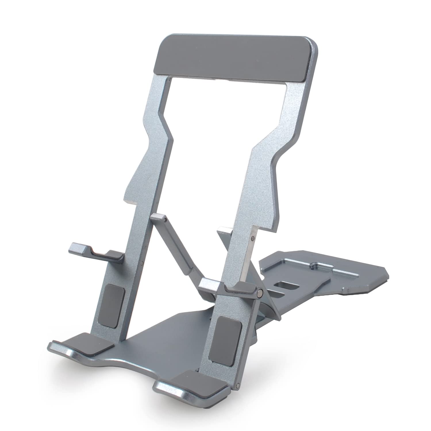 Adjustable Aluminum Alloy Foldable Phone Stand - Portable Desk Cell Phone Holder Cradle Dock for iPhone, Samsung & Most Smartphones | Perfect for Home Office, Bedside & Travel Use