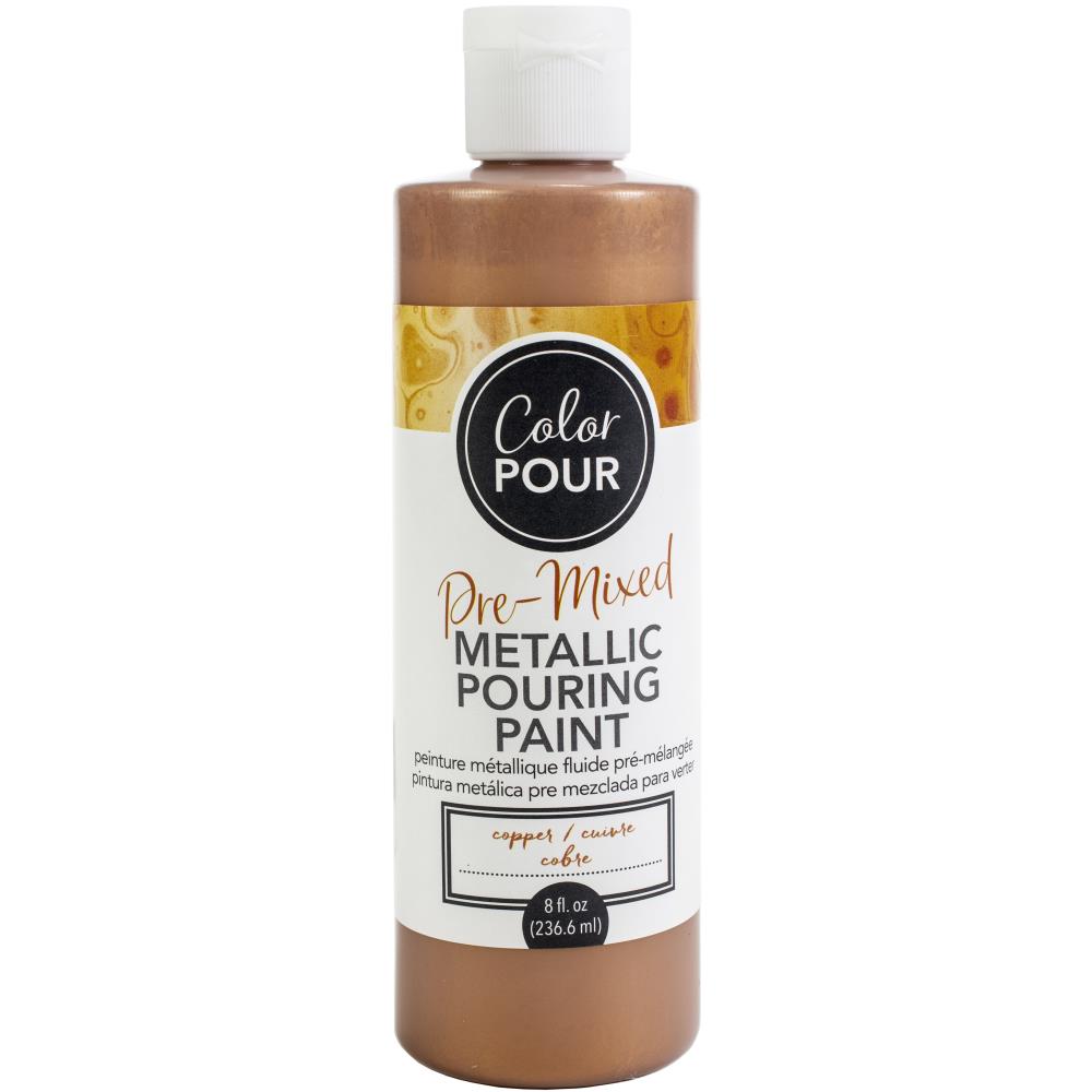 Premium Copper Metallic Paint - 8oz Pre-Mixed for Easy Pouring | High-Quality DIY Art & Craft Supplies | Perfect for Canvas, Wood, Metal & Home Decor Projects