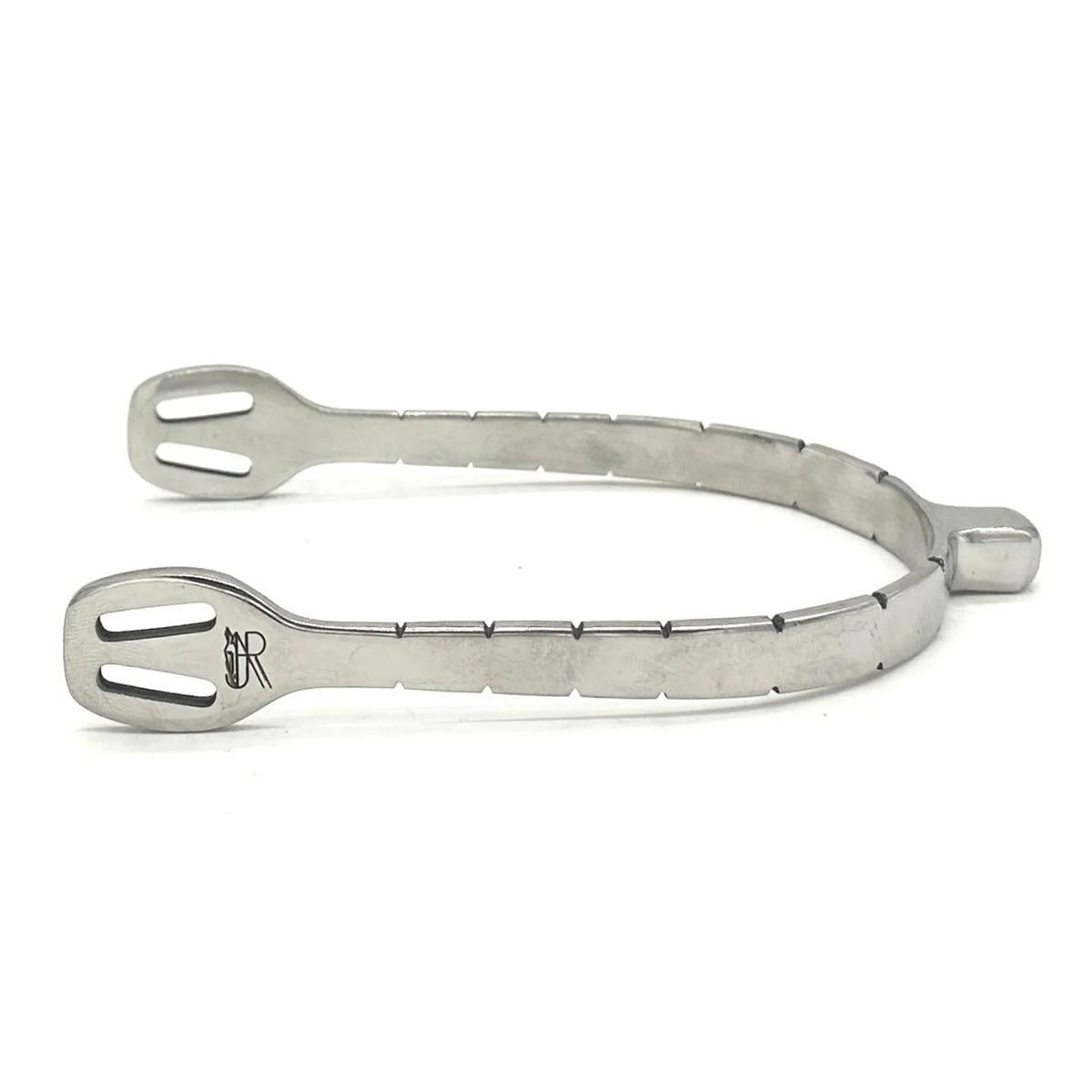 AJR Stainless Steel Square End Spur (Block Design) - Durable Horse Riding Equipment for Equestrian Training & Western Riding