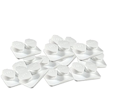 Amcon Contact Lenses Cases Flat Ribbed Extra Deep Well - White, 12 Pack | Secure Storage for Daily Use, Travel & Emergency Backup