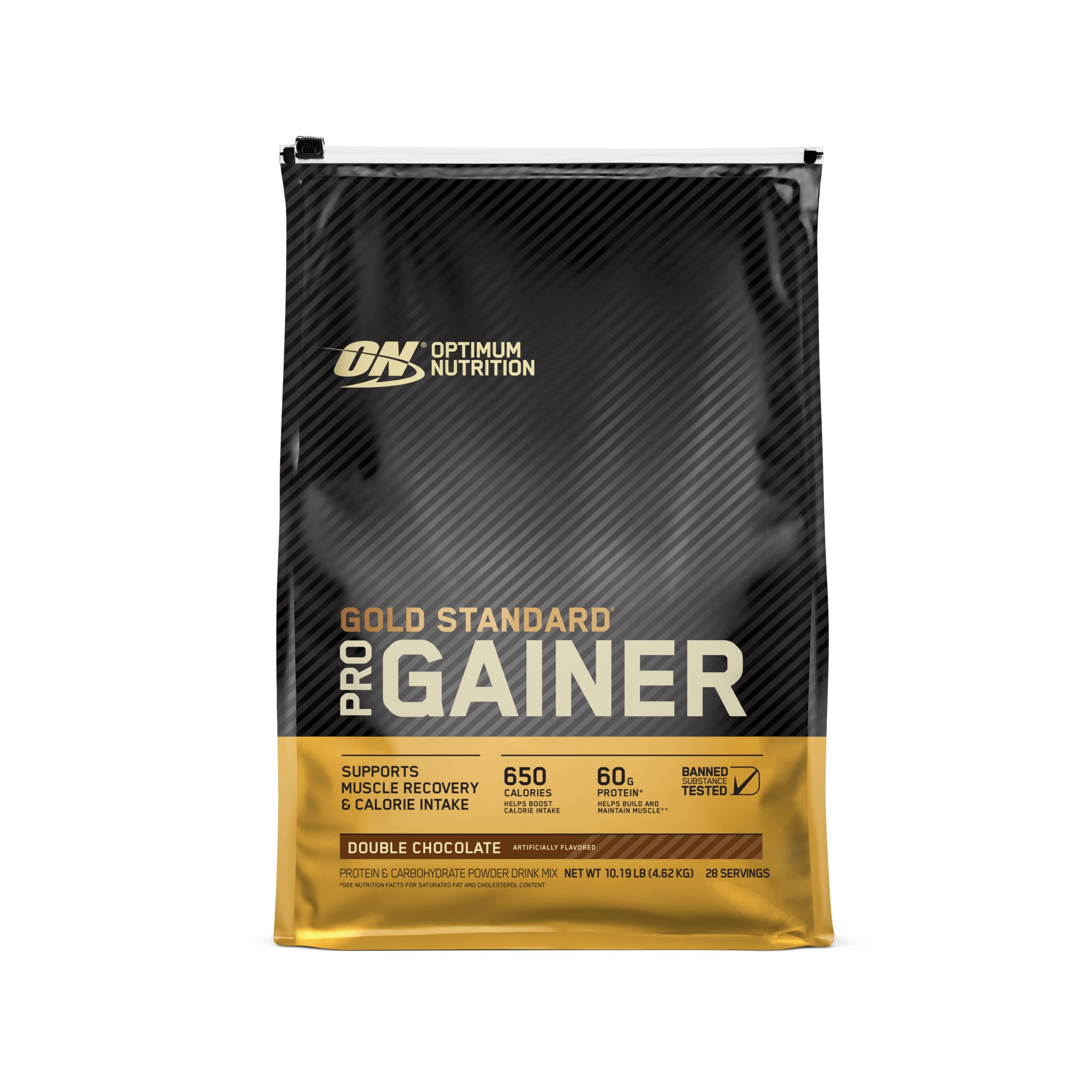 Optimum Nutrition Gold Standard Pro Gainer Protein Powder - Weight Gain Supplement, Double Chocolate Flavor, 10.19 lbs (Packaging May Vary) | Post-Workout Recovery & Muscle Building for Athletes & Bodybuilders