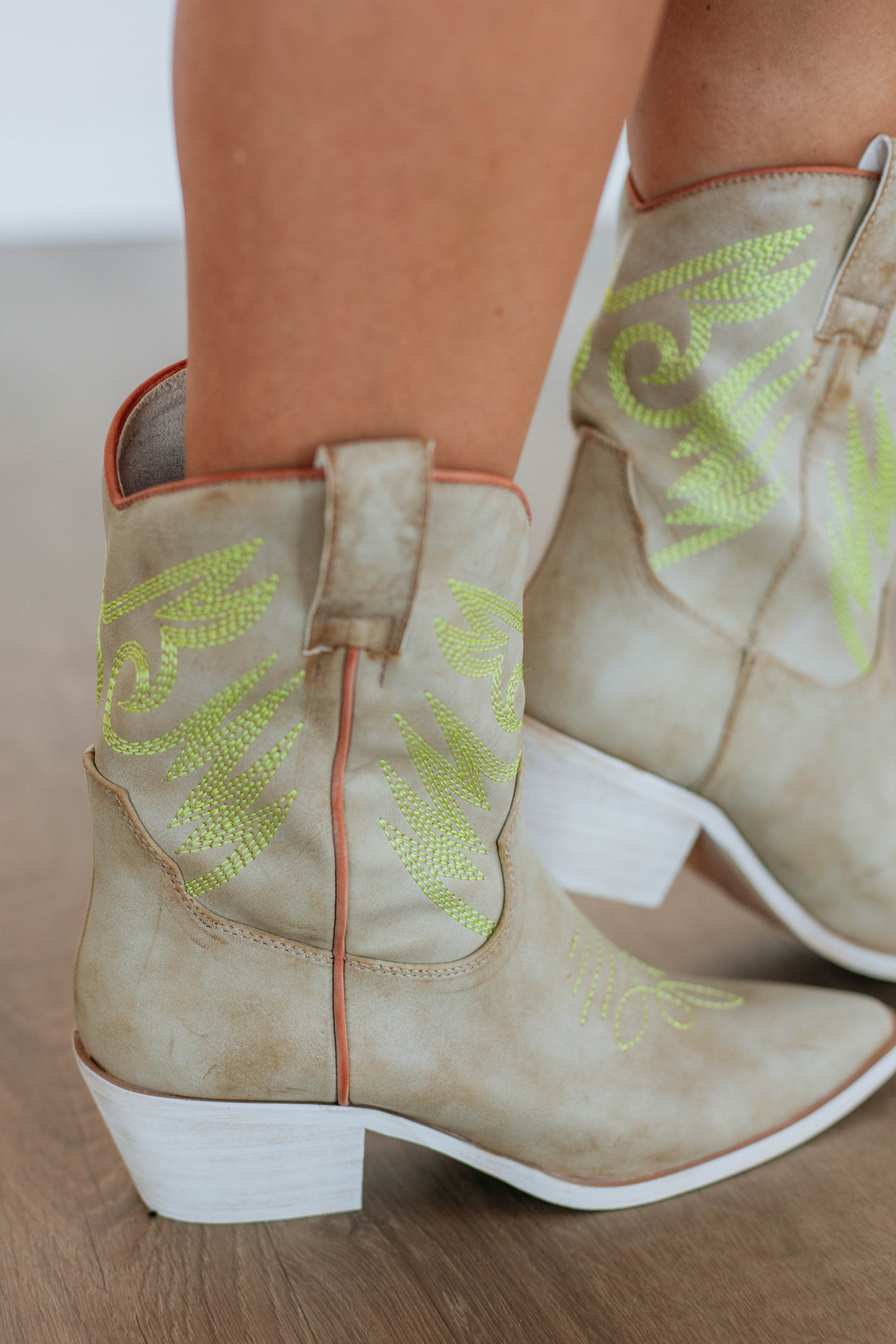 Stay Wild Cowgirl Boots Sand - Western Ankle Boots for Women | Perfect for Country Music Festivals & Rodeo Events